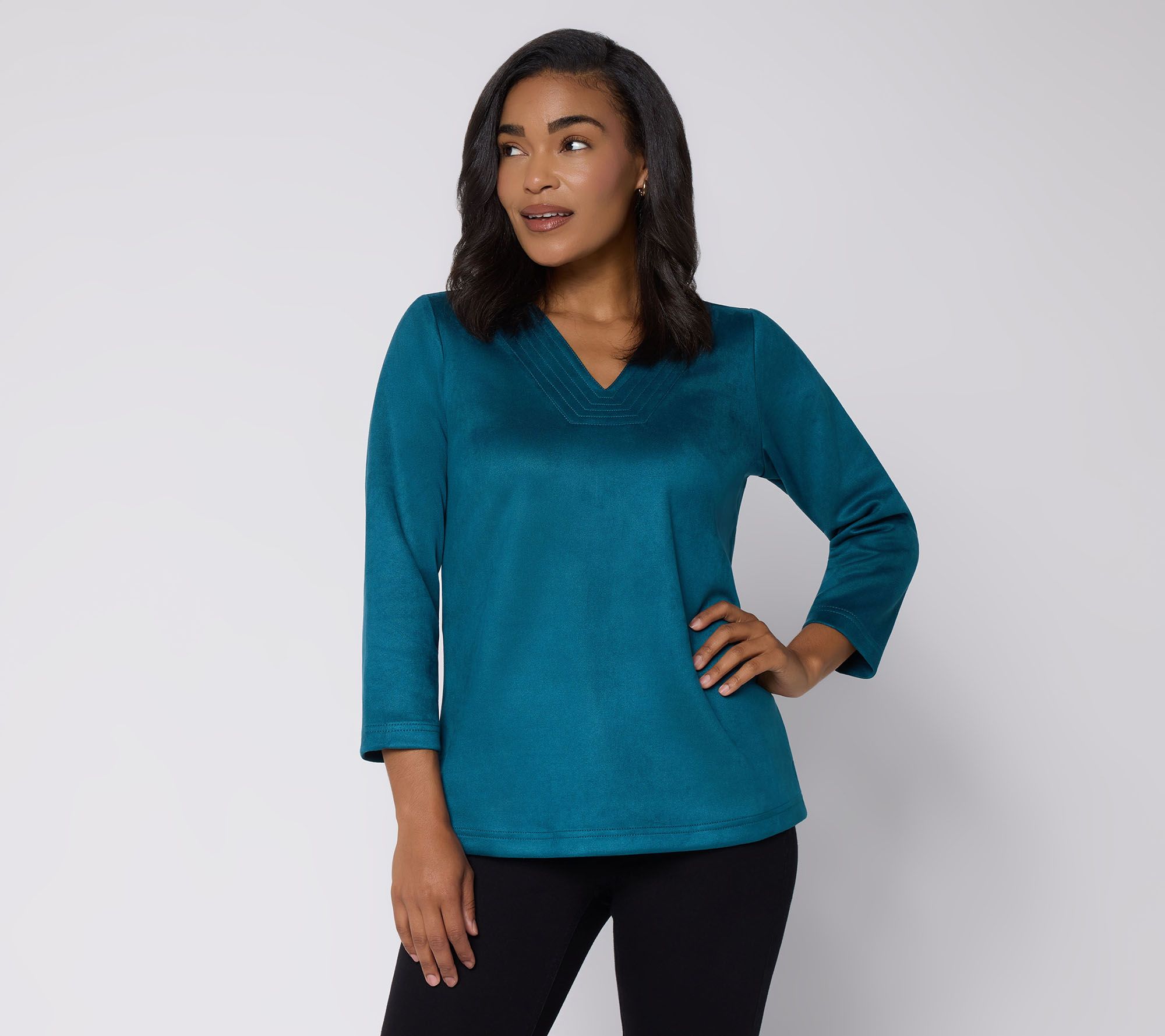 Belle Boho by Kim Gravel PerSuede Me 3/4-Sleeve Top