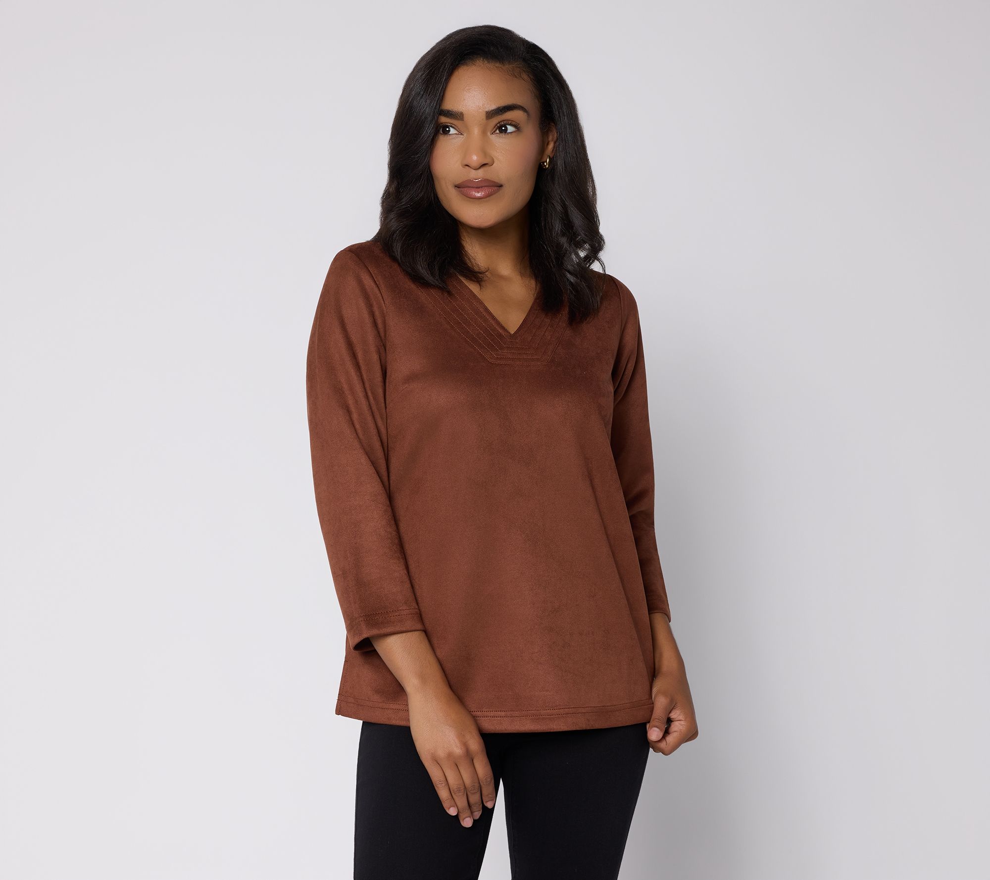Belle Boho by Kim Gravel PerSuede Me 3/4-Sleeve Top