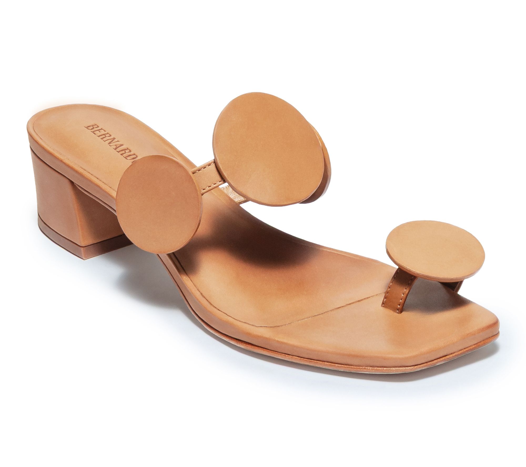 Bernardo Heeled Toe Ring Leather Sandal - Jupiter Moon