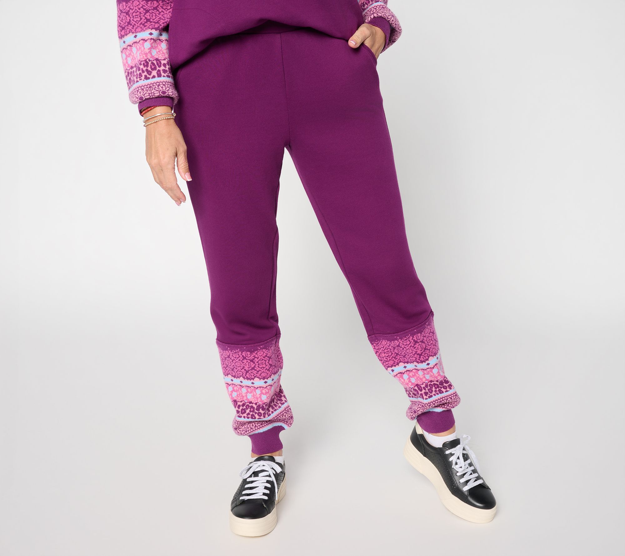 "As Is" LOGO by Lori Goldstein Reg Mixed Media Joggers