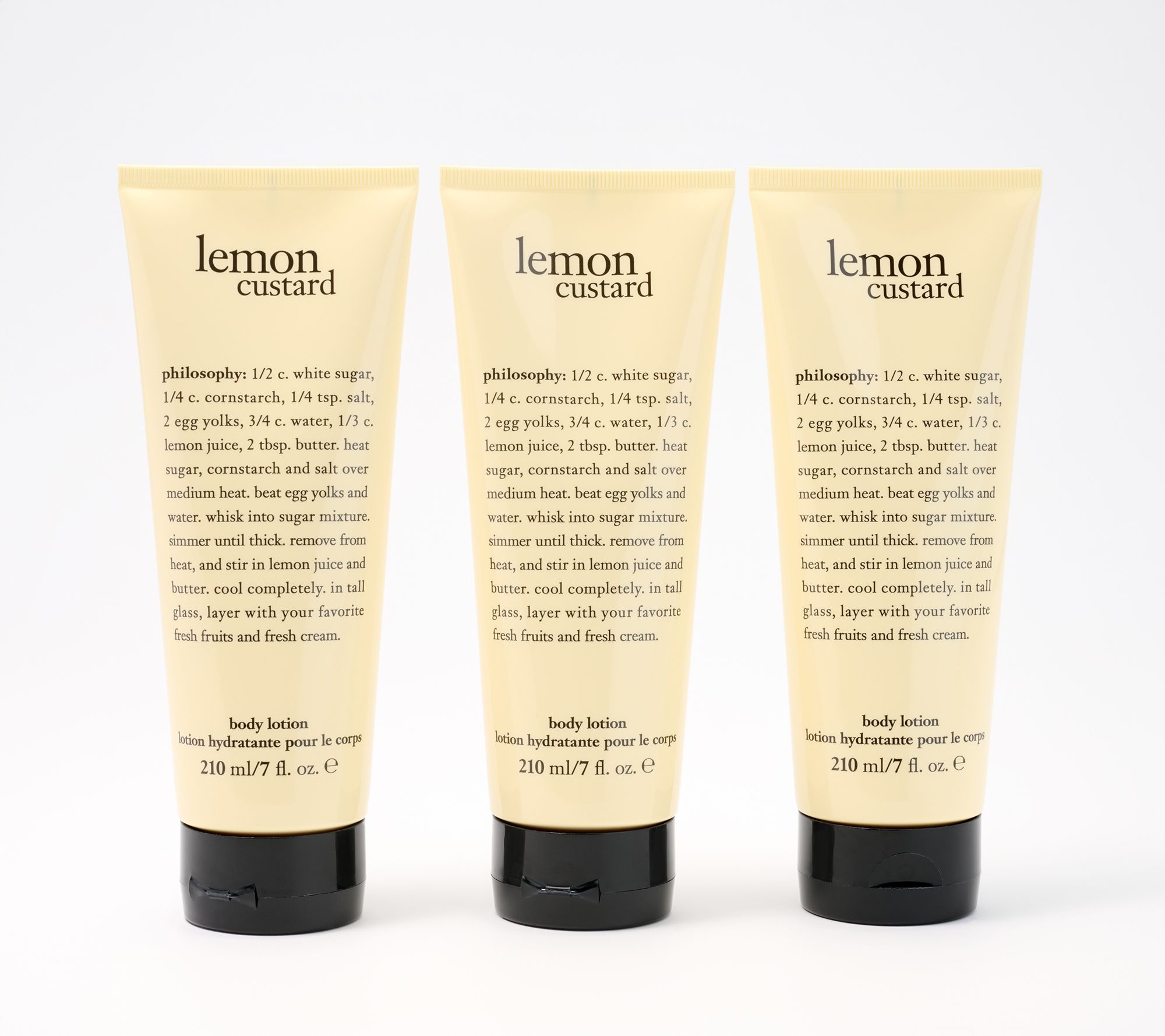  philosophy fresh & creamy 7oz body lotion trio