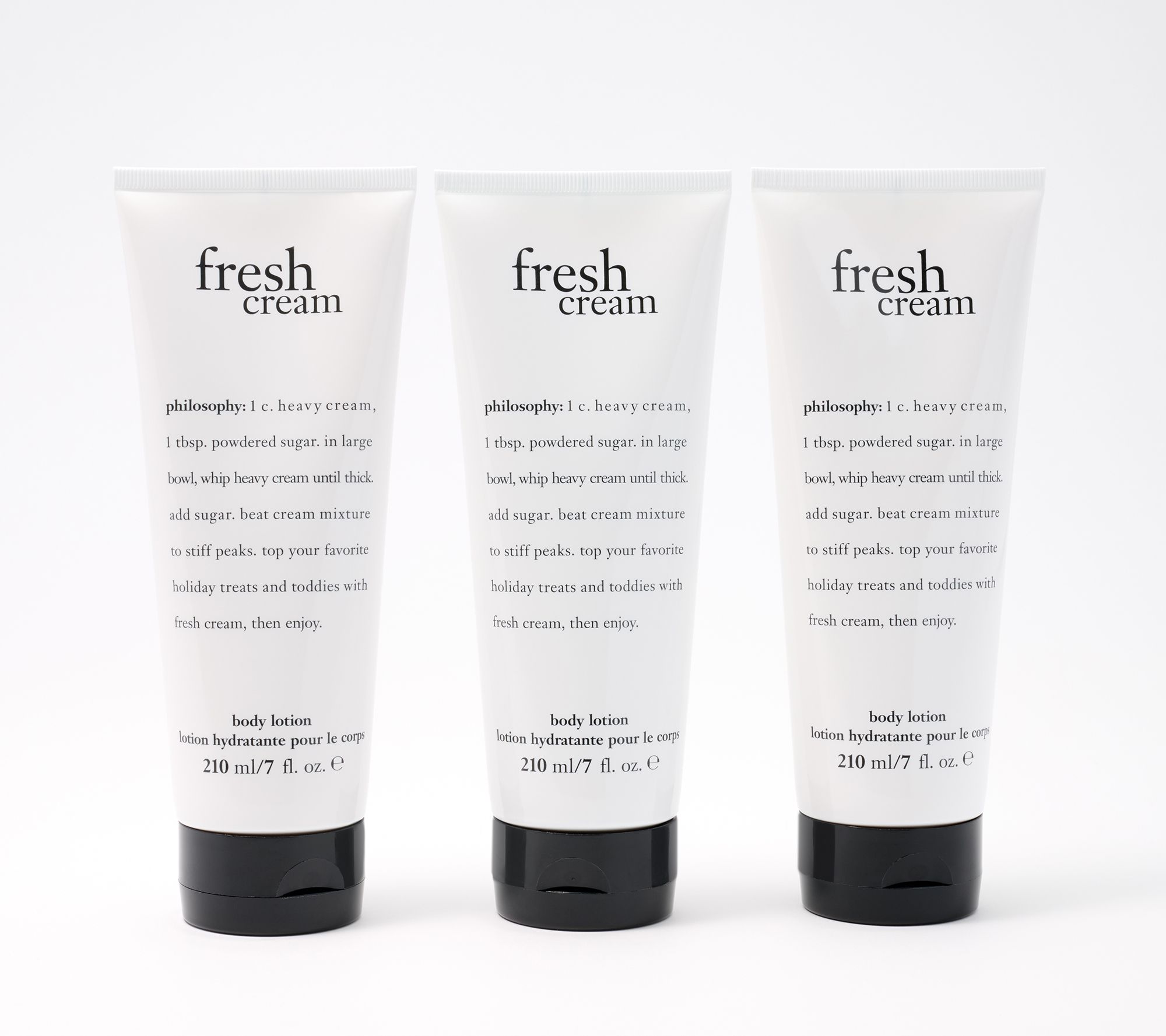 philosophy fresh & creamy 7oz body lotion trio