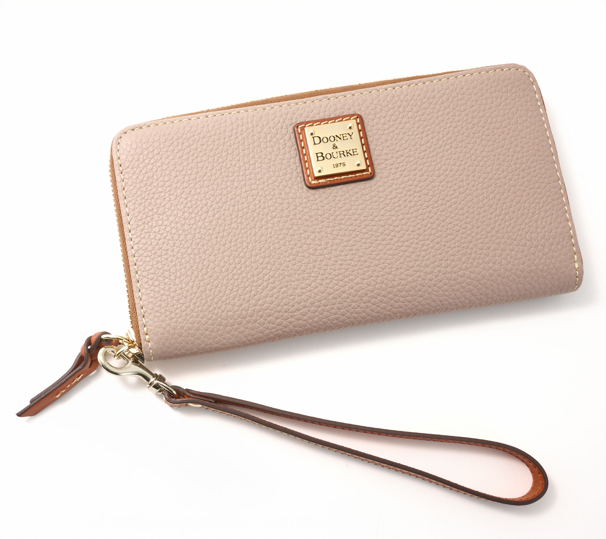 "As Is" Dooney & Bourke Pebble Leather Large Zip Around Wristlet