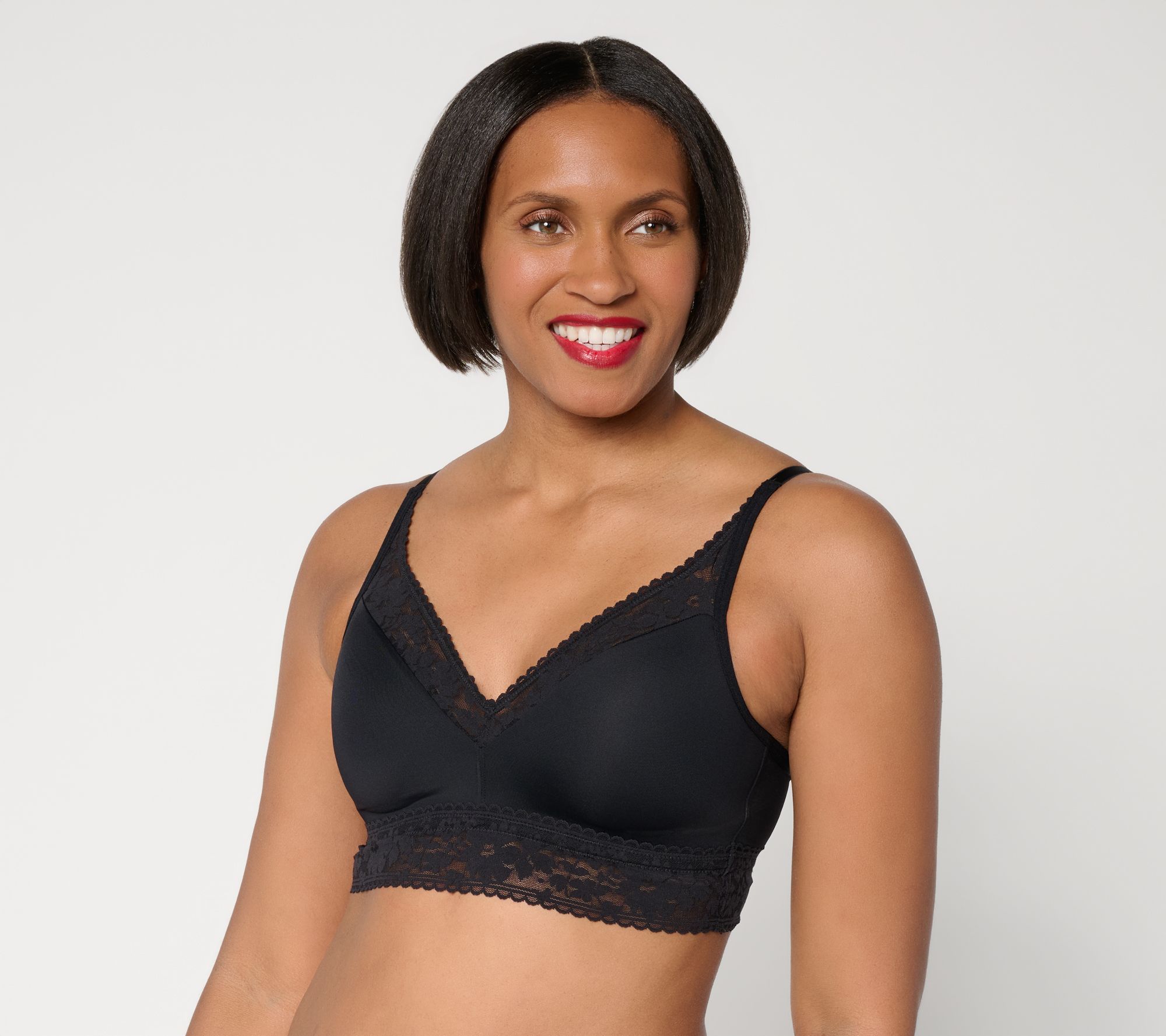 "As Is" AnyBody Intimates Soft Support Lace Bra with Molded Cups