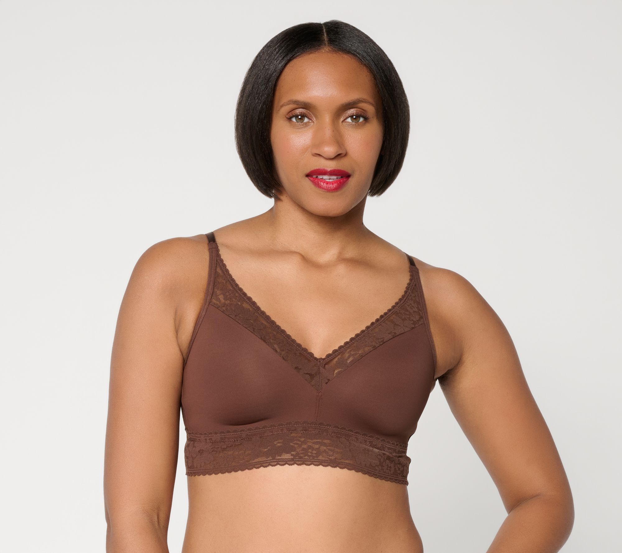 "As Is" AnyBody Intimates Soft Support Lace Bra with Molded Cups