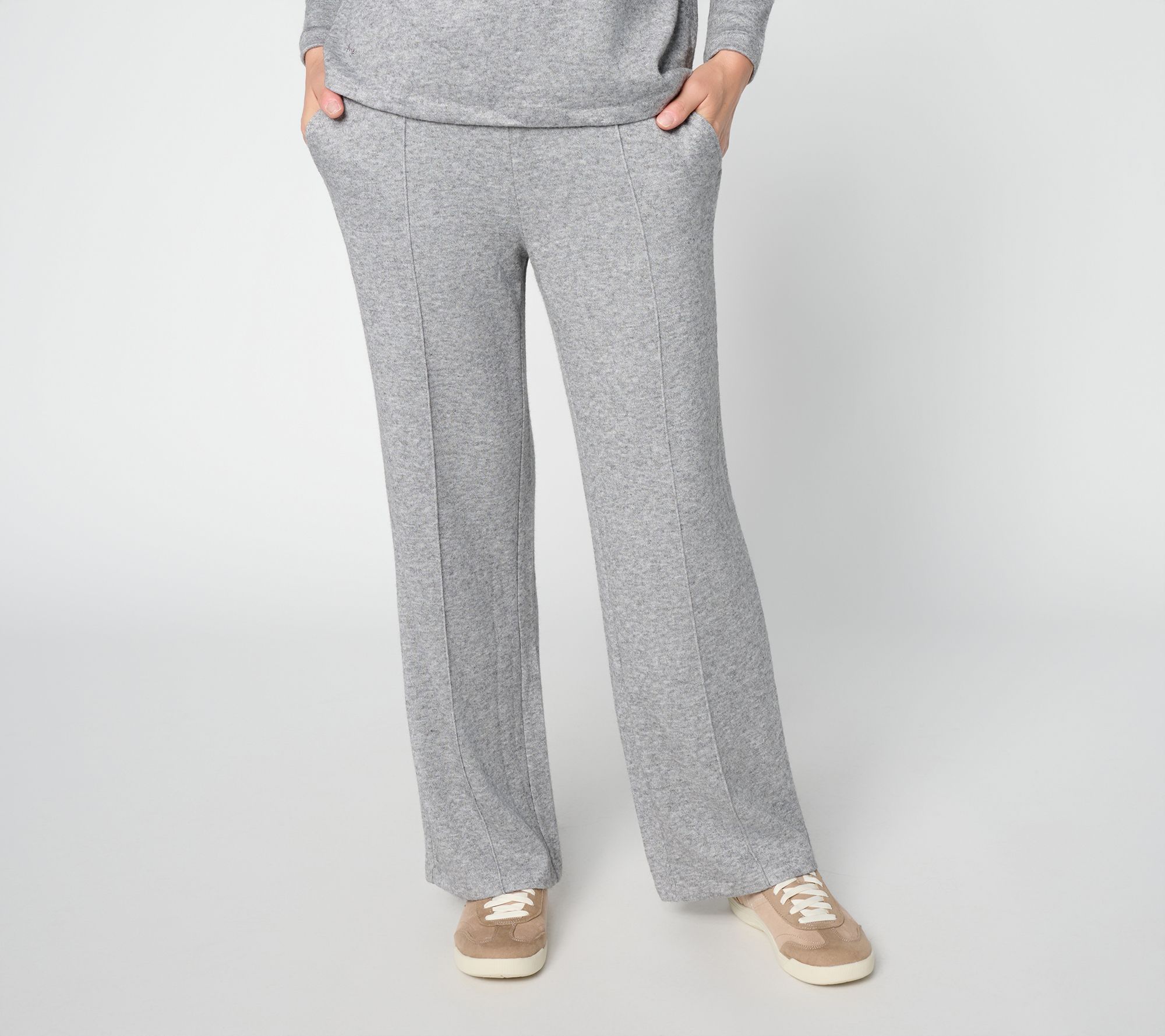 Me Time by Jennie Garth Reg Heathered Knit Pull On Pants