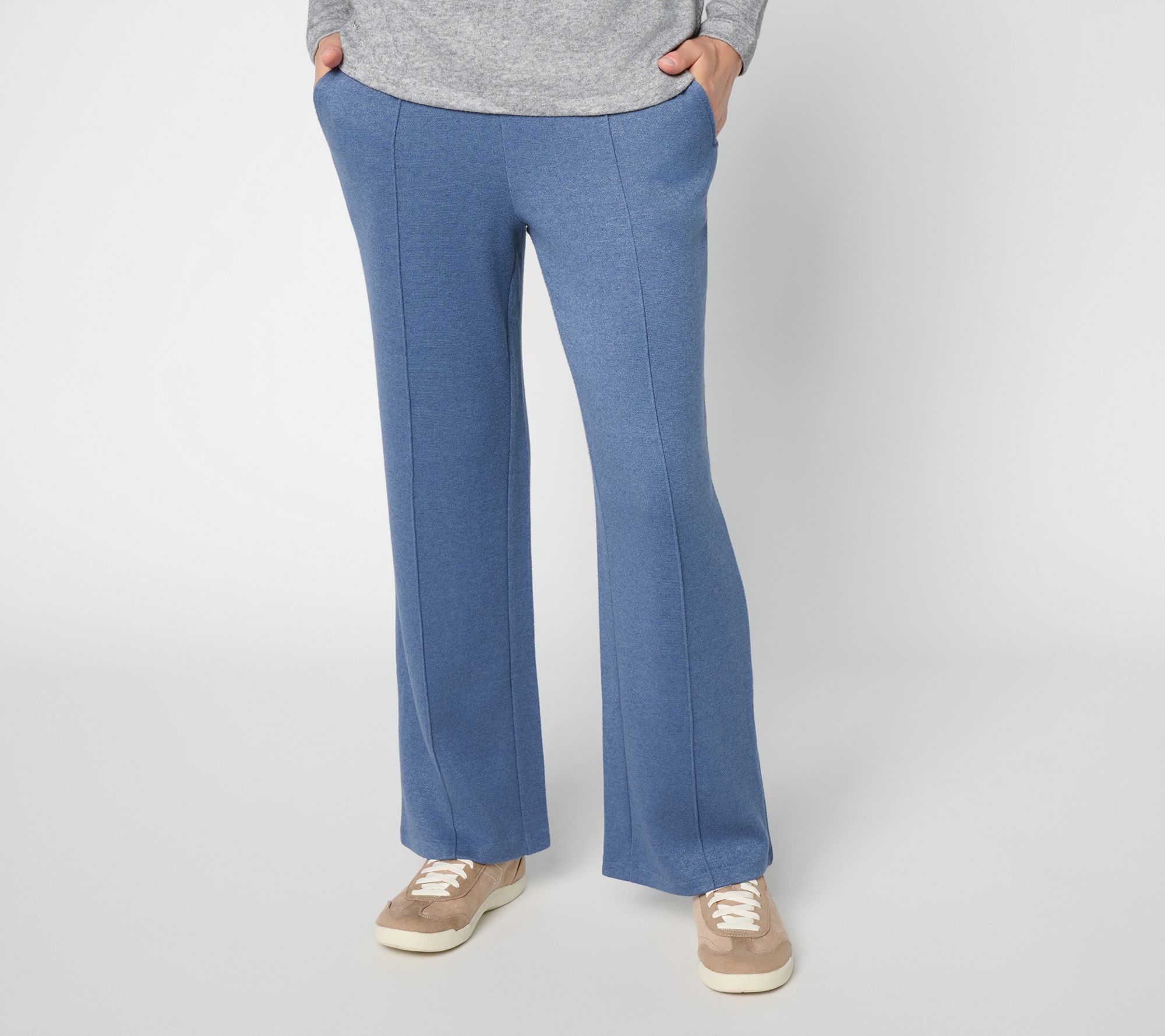 Me Time by Jennie Garth Reg Heathered Knit Pull On Pants