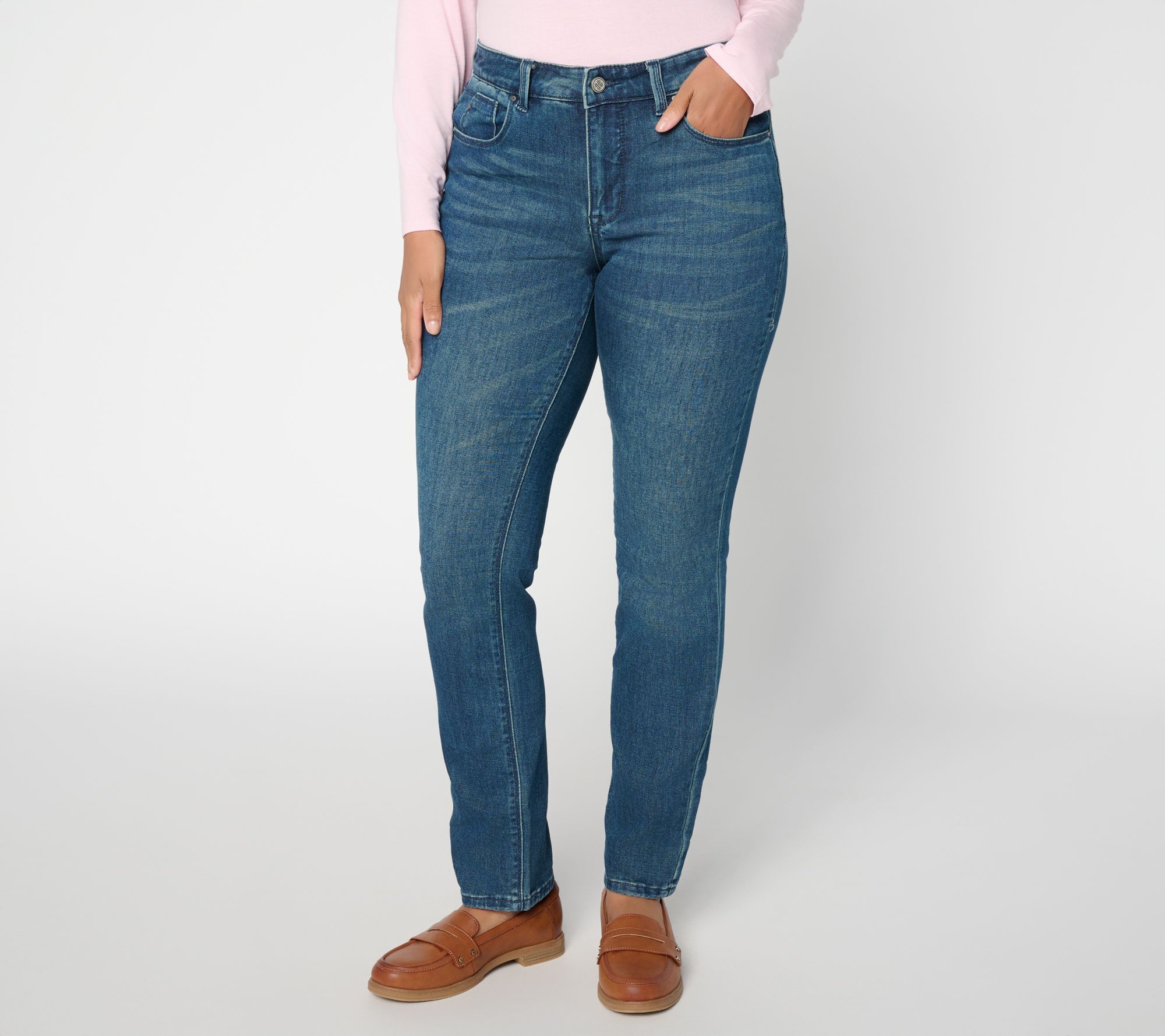 Felt Denim by Laurie Felt Petite Poppy Relaxed Jean In Straight Leg