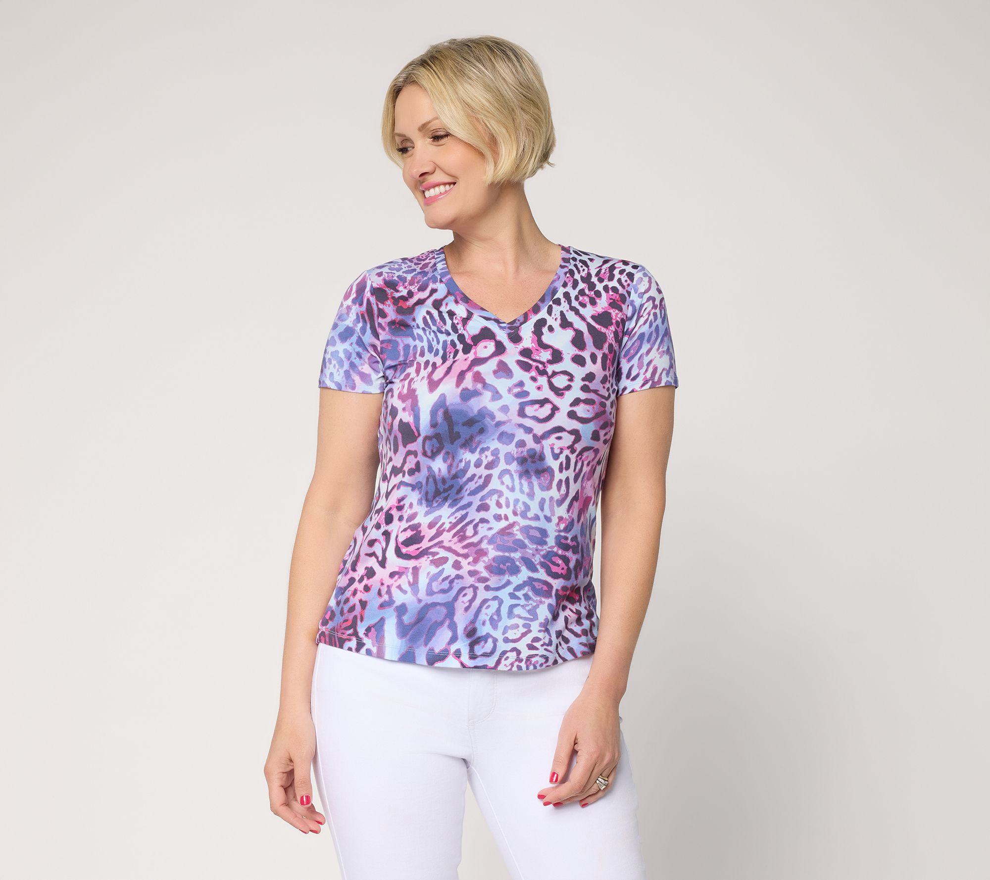 "As Is" nicole by Nicole Miller Luxe Modal Short Sleeve Tee