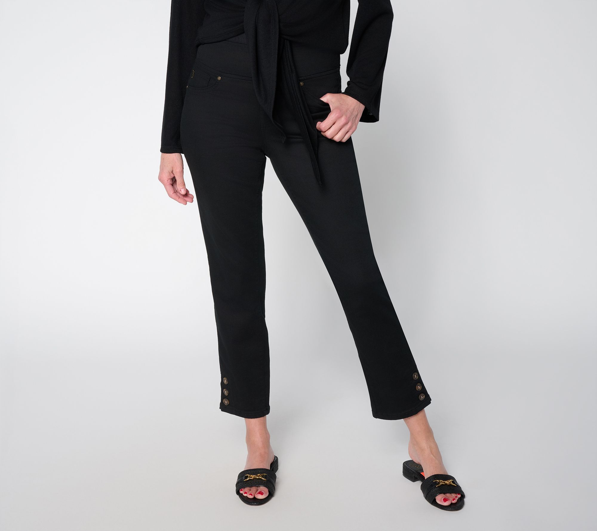 "As Is" Belle by Kim Gravel Petite Twill TripleLuxe Ankle Jean