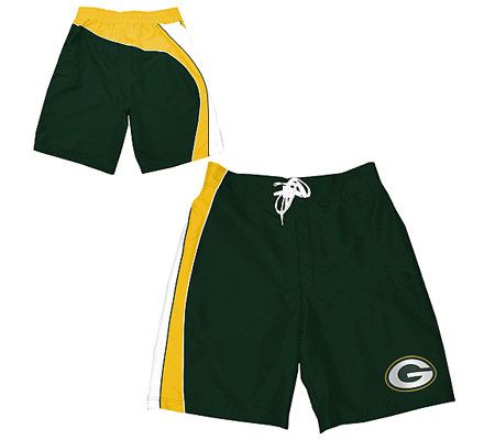 NFL Green Bay Packers Color Block Swim Trunks 