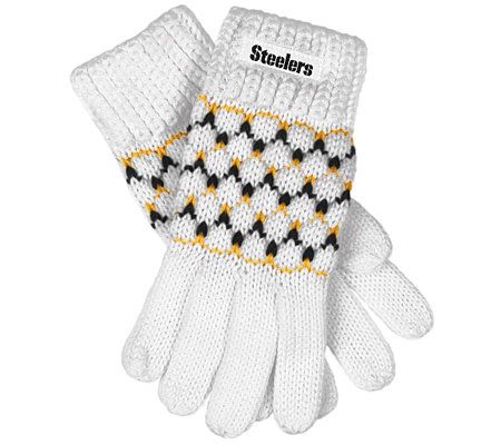 NFL Pittsburgh Steelers Women's Knit Winter Gloves 