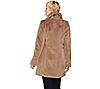 "As Is" Dennis Basso Faux Fur Coat with Removable Hood and Collar, 4 of 7