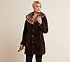 "As Is" Dennis Basso Faux Fur Coat with Removable Hood and Collar, 6 of 7