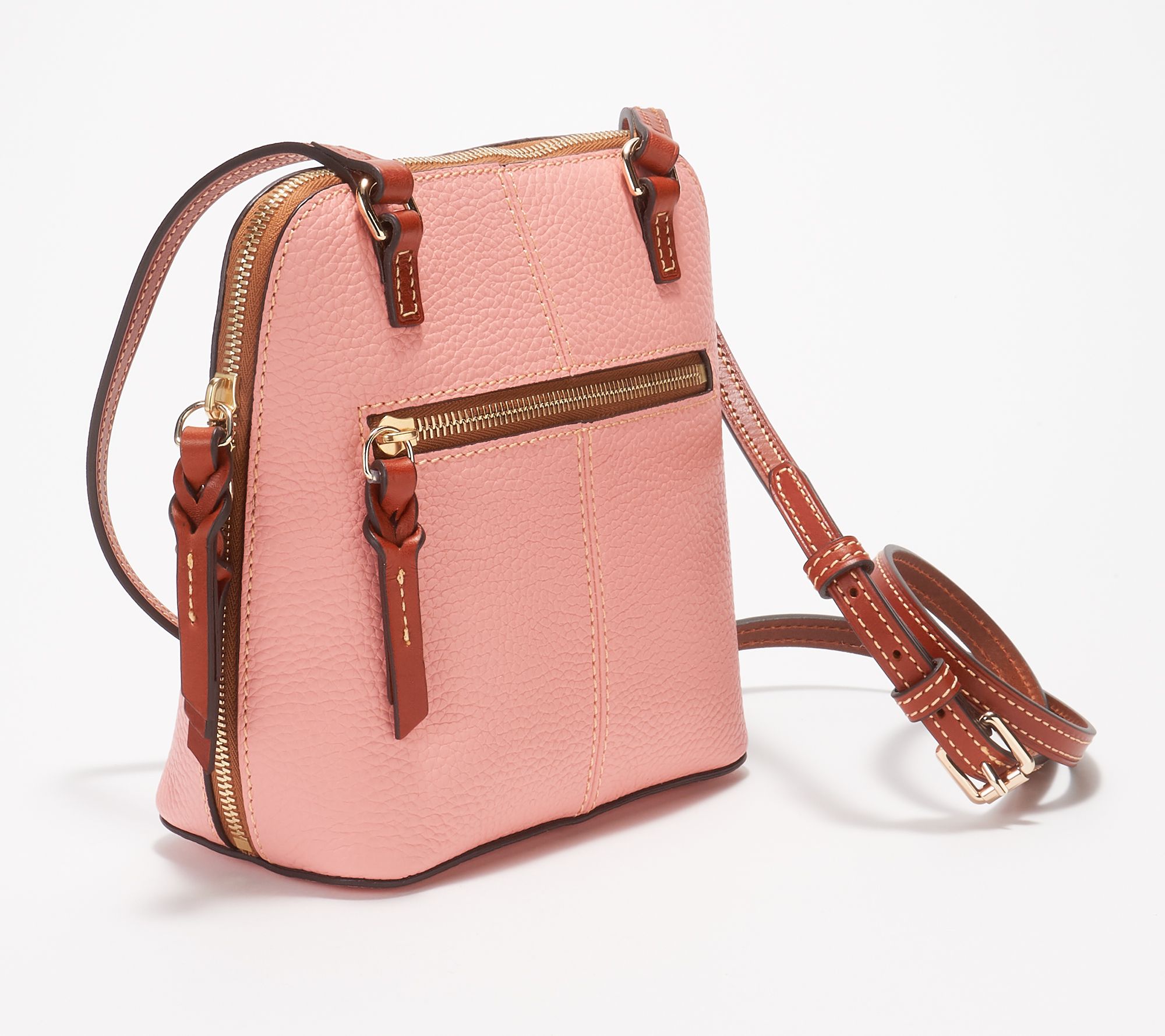 Dooney & Bourke Pebble Leather Crossbody Handbag -Trixie - QVC.com