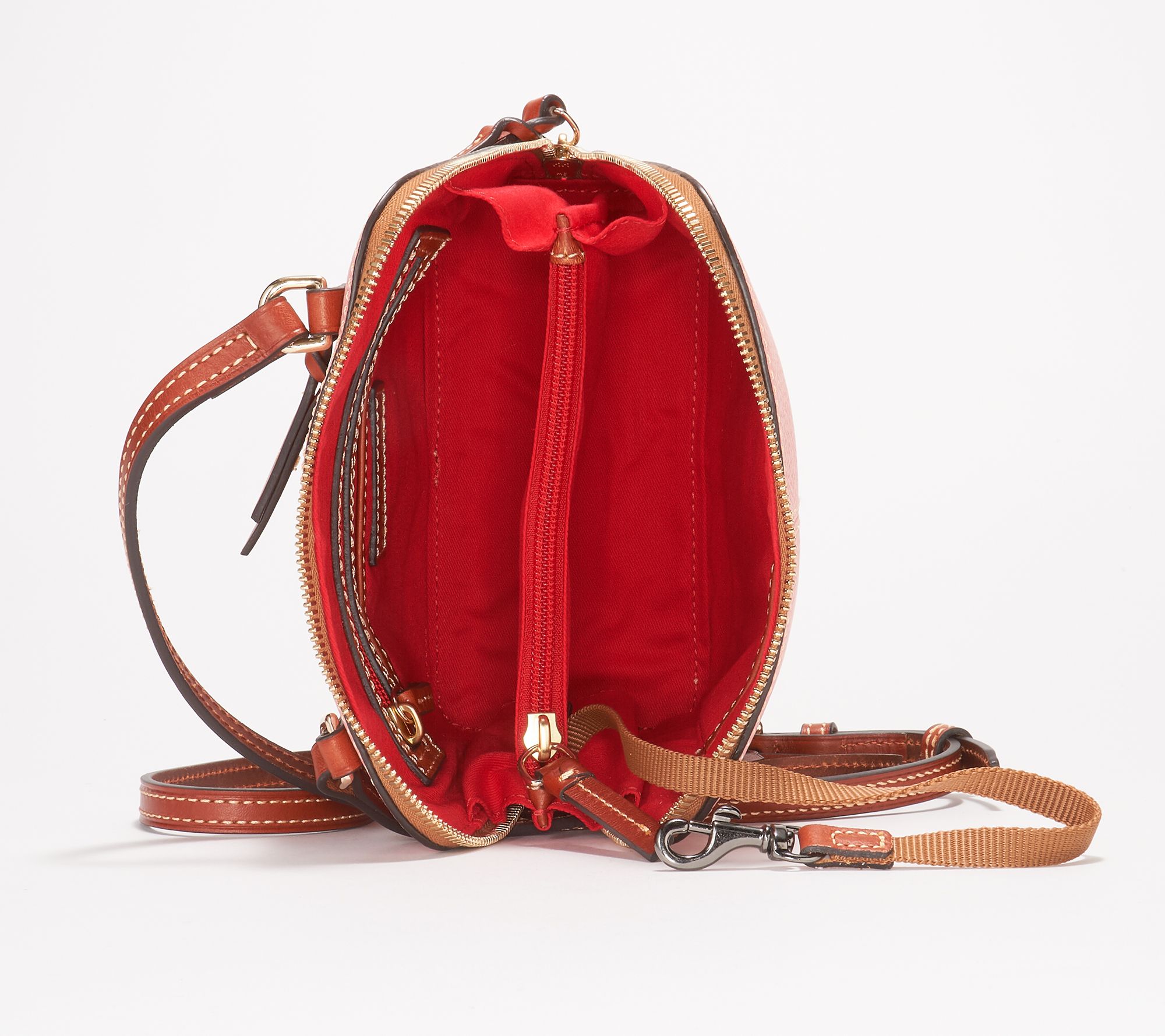 Dooney & Bourke Pebble Leather Crossbody Handbag -Trixie - QVC.com