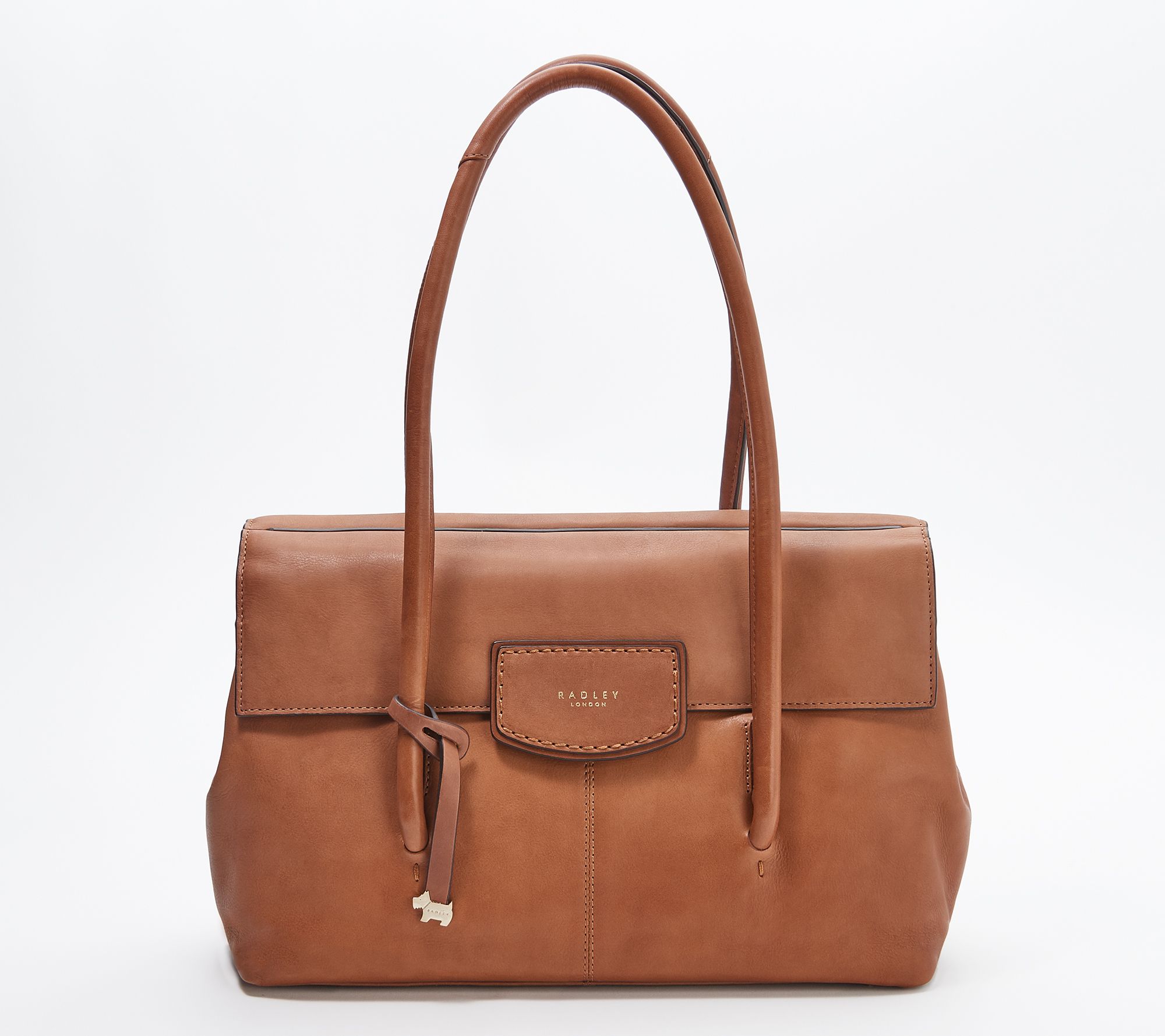 (QVC) Q2 RADLEY London Pebble Leather Shoulder Bag Burnham Beeches