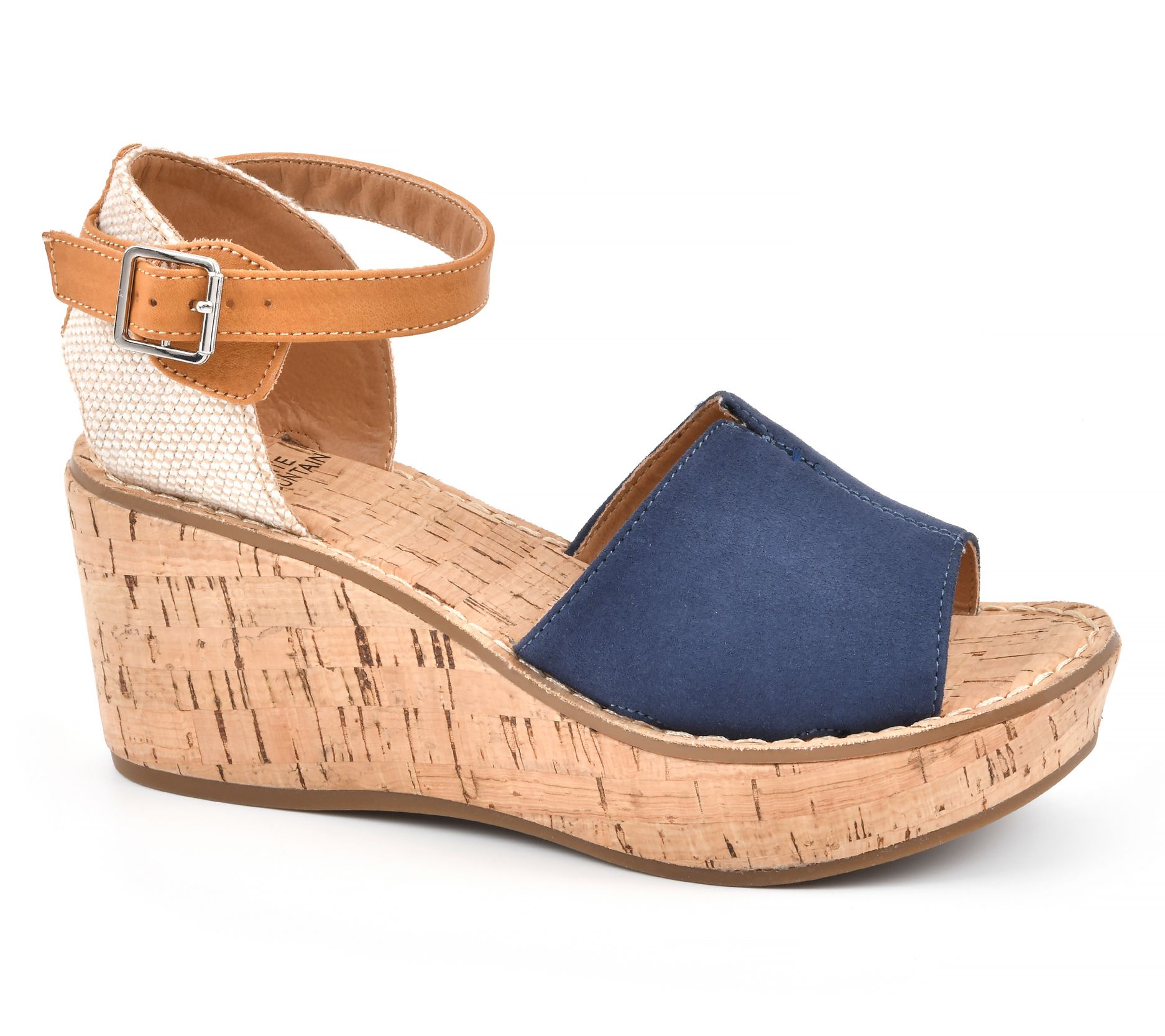 white mountain navy sandals