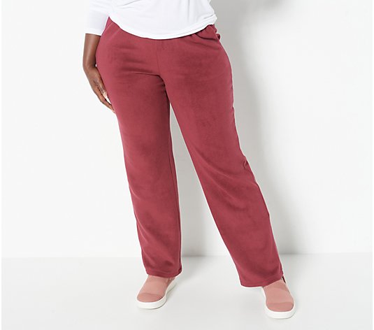 Denim & Co. Comfort Zone Dream Fleece Full-Length Pants