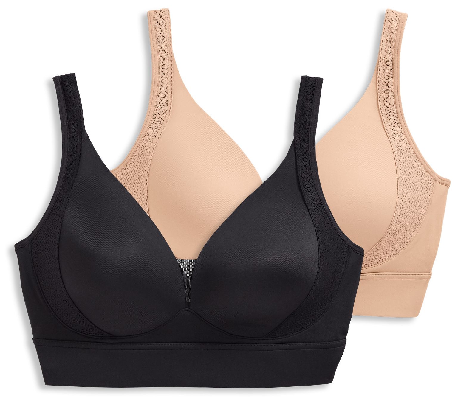 Jockey Set of 2 Forever Fit Soft Touch Lace Bra 