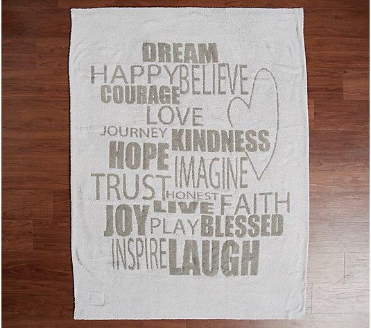 Barefoot Dreams CozyChic Words of Inspiration Blanket 45"x60"