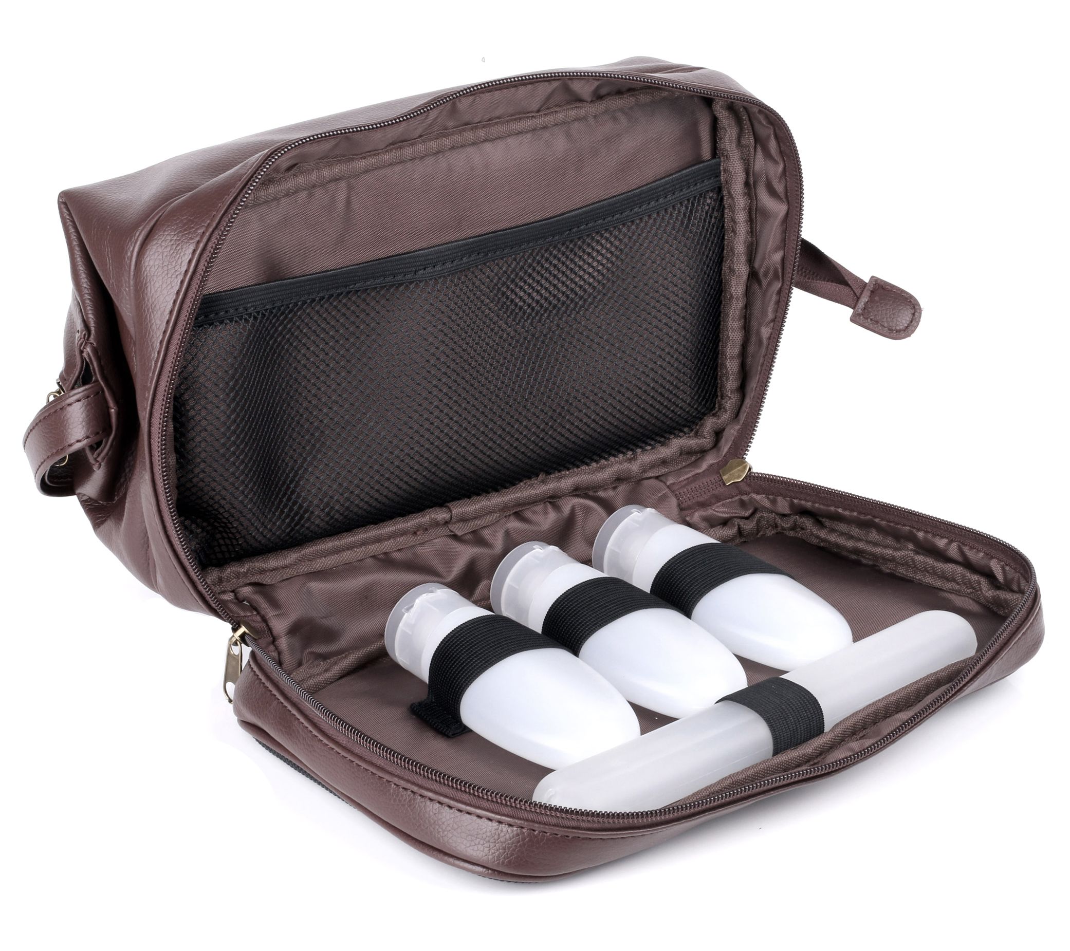 Dopp Men's Jumbo Leather Kit with Bonus Traveltems