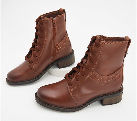 Clarks Collection Lace-Up Ankle Boots - Maye Step