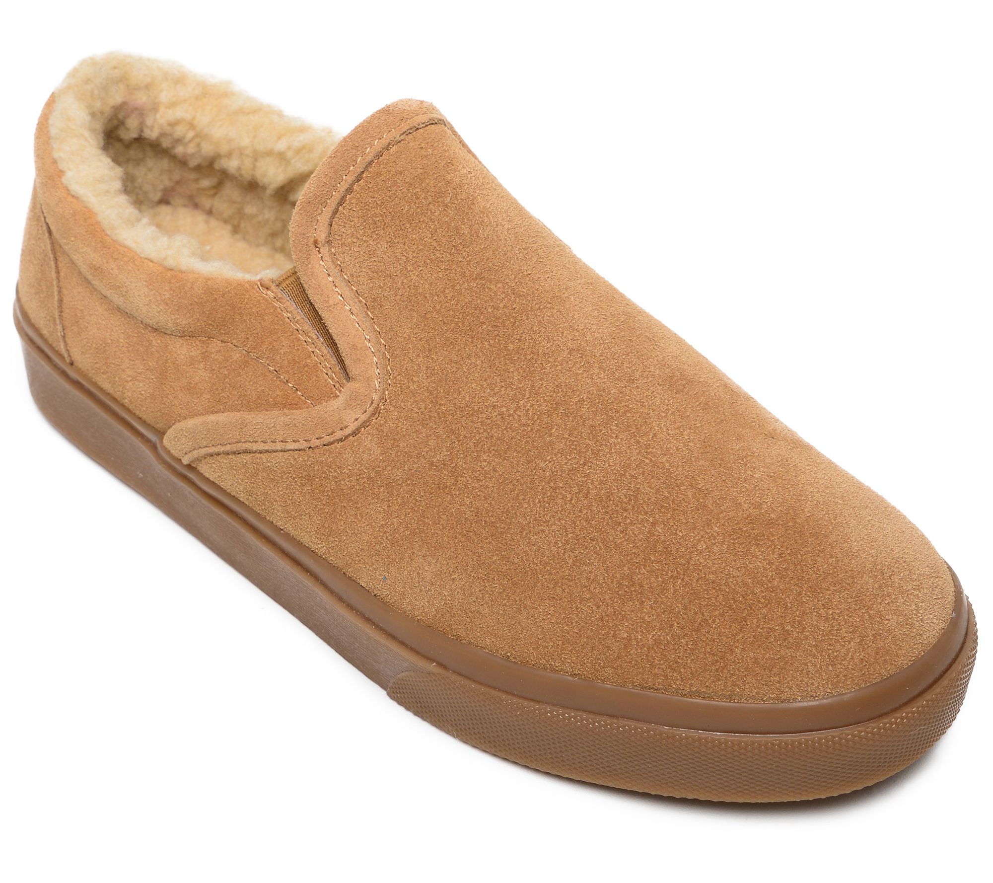 Minnetonka Men's Twin Gore Suede Slip-Ons - Alden