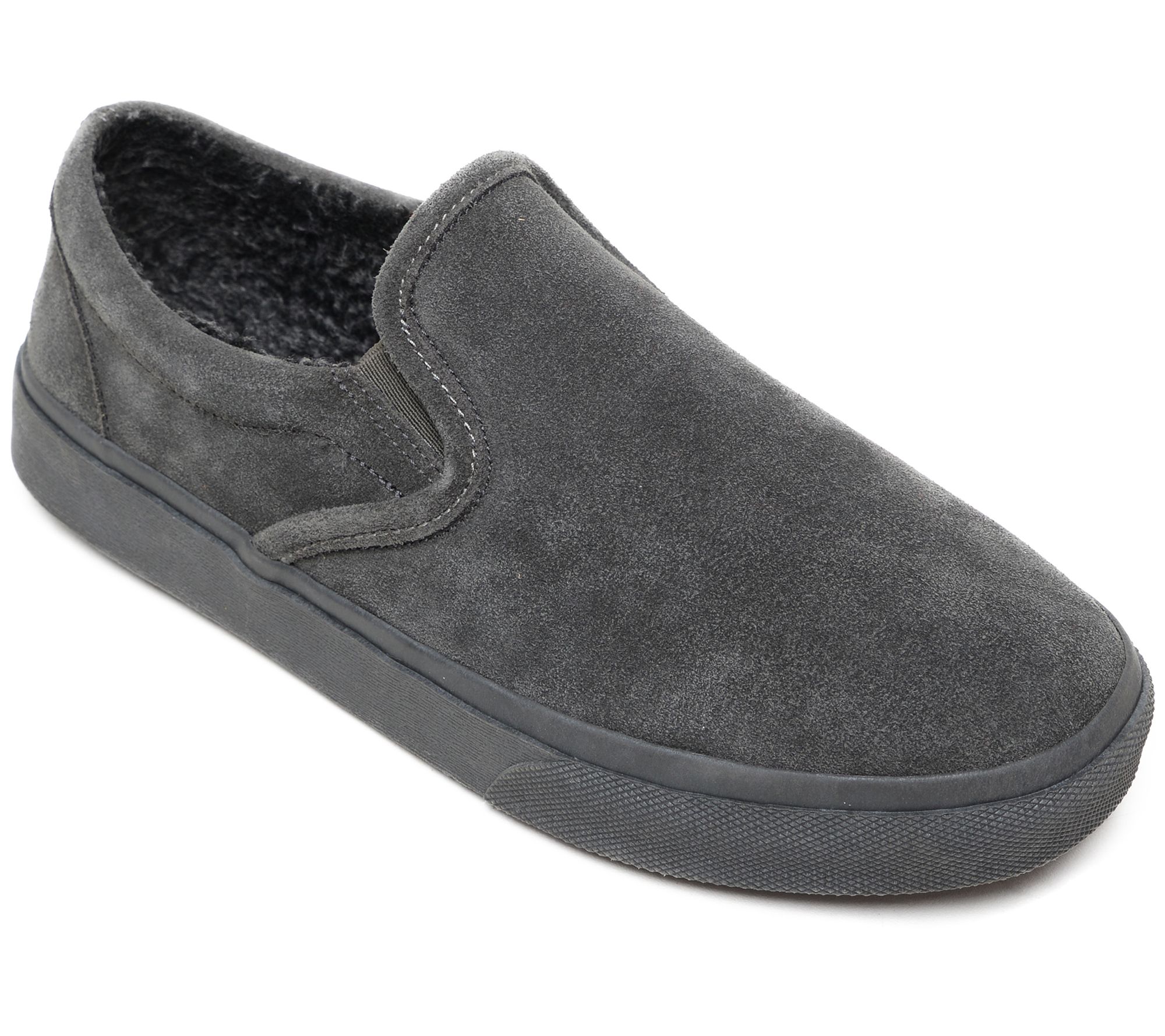 Minnetonka Men's Twin Gore Suede Slip-Ons - Alden