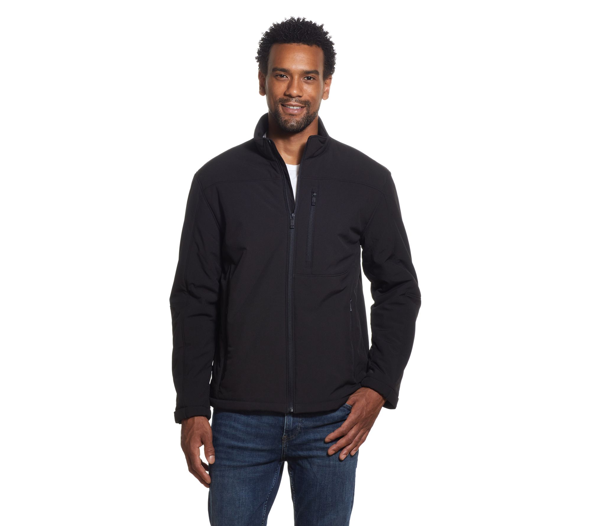 Weatherproof Men's Active Soft Shell Jacket with Sherpa Linin - QVC.com