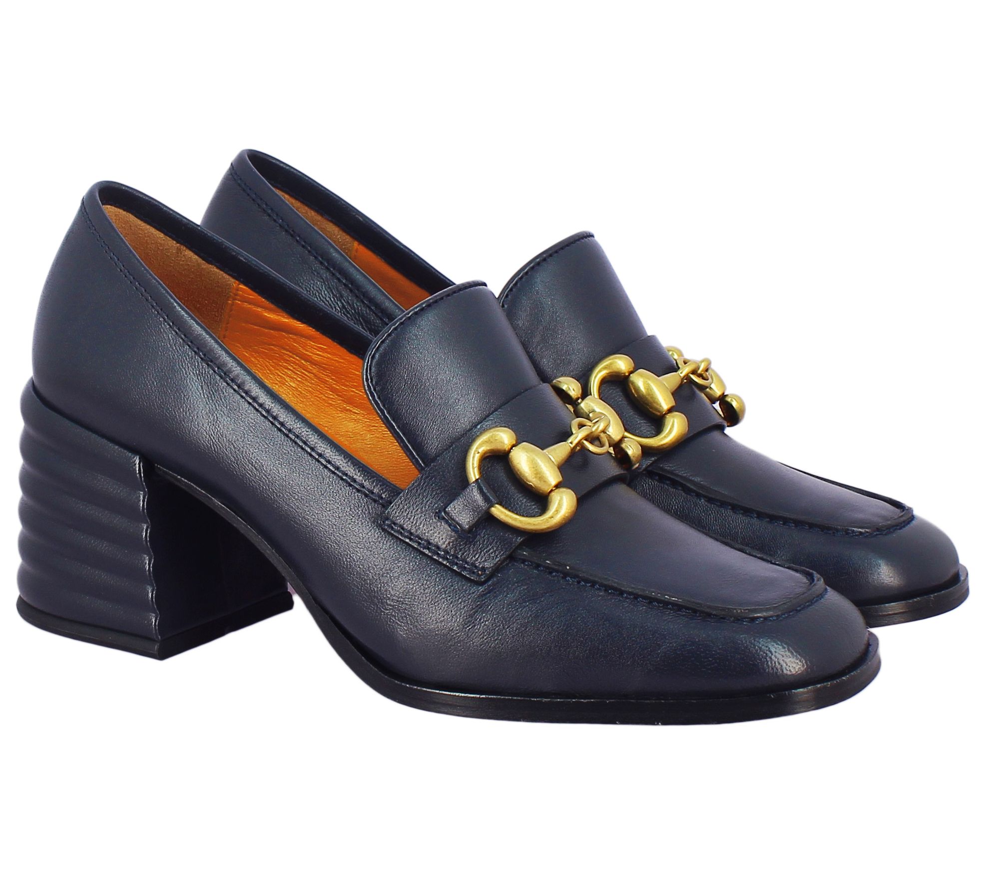Saint G Leather Heels Moccasins - Valentina - QVC.com