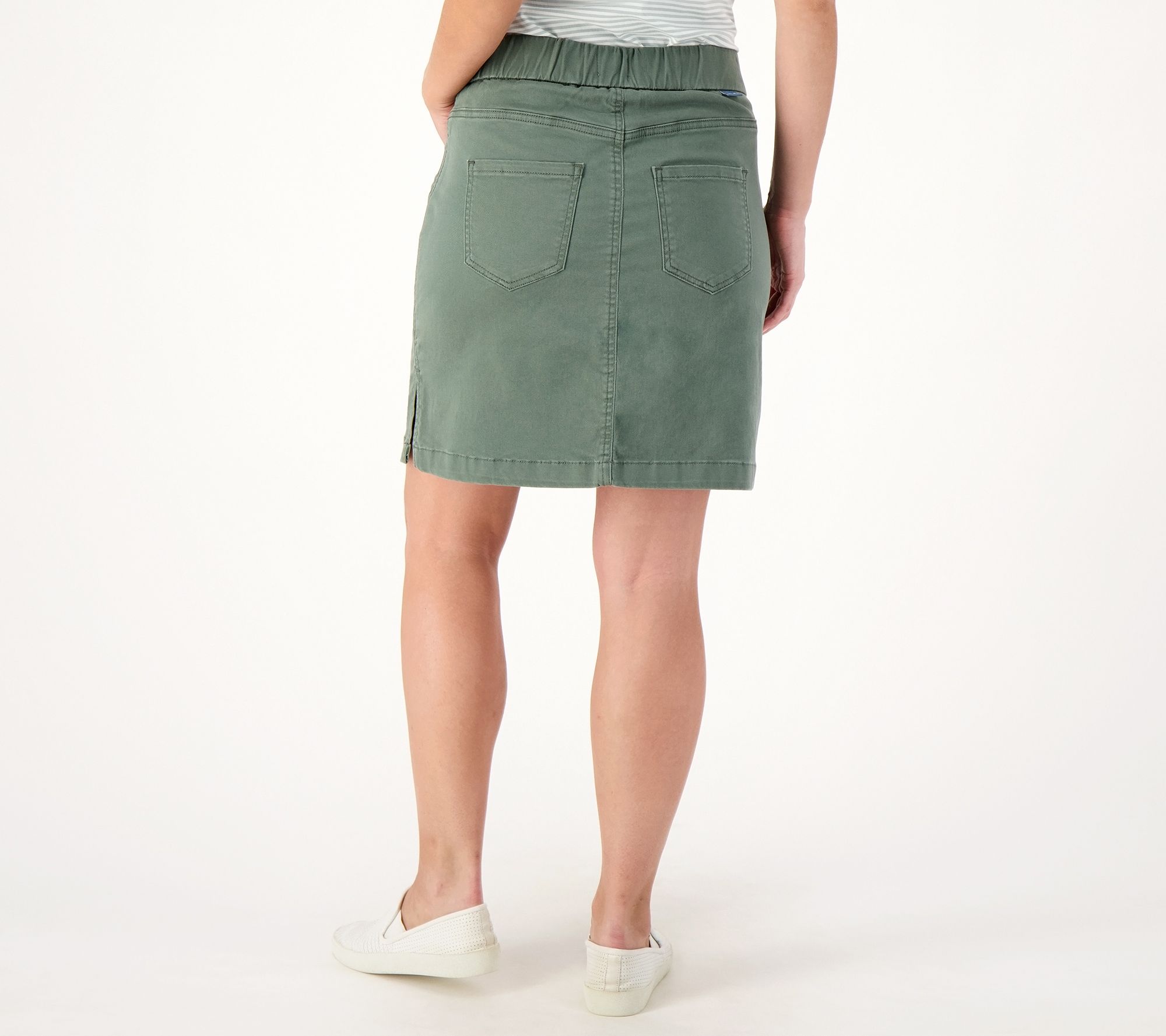 Plus size khaki skirt qvc sale