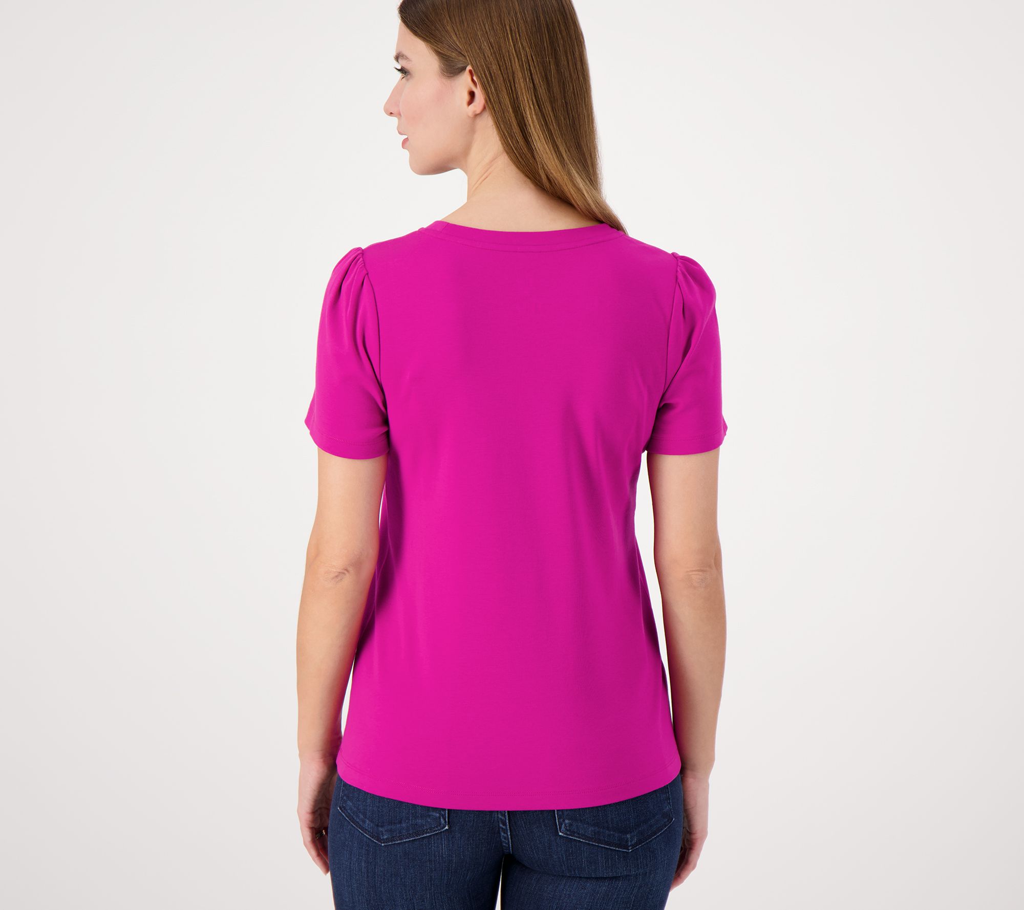 Isaac Mizrahi Live! Essentials Pima Cotton Short Sleeve Tee | QVC
