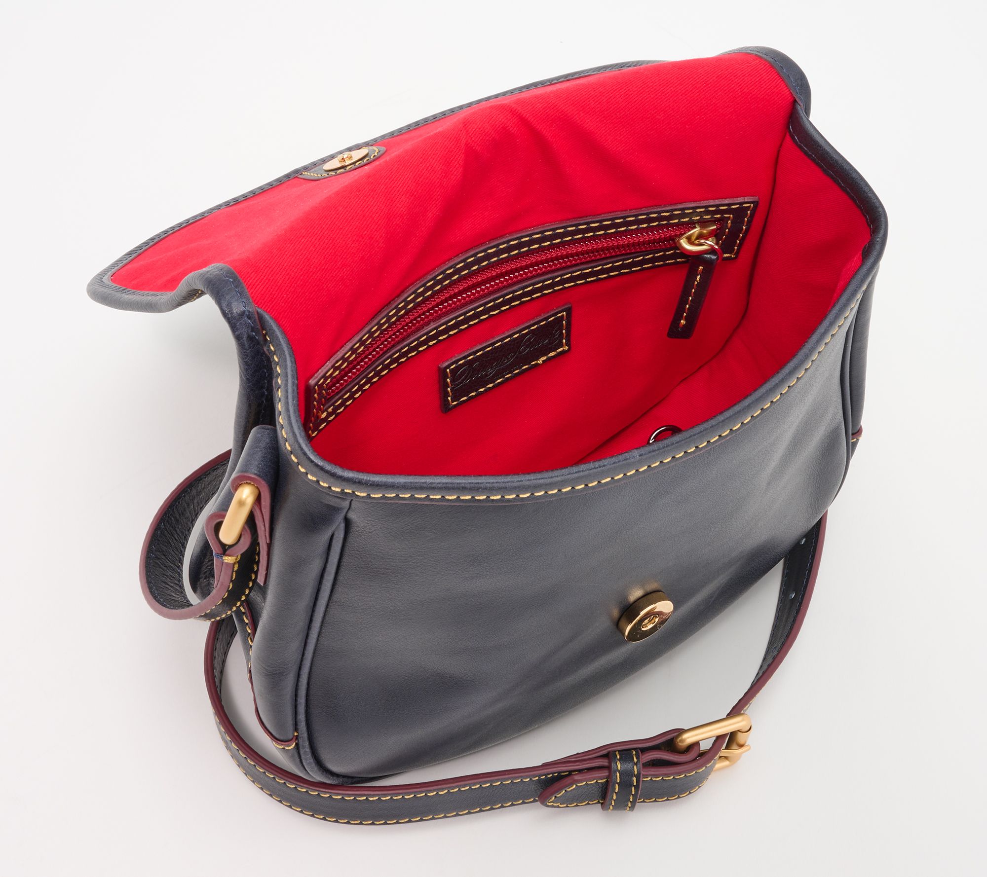 Nine West Deep Red Vegan Leather Crossbody Purse Handbag Flap