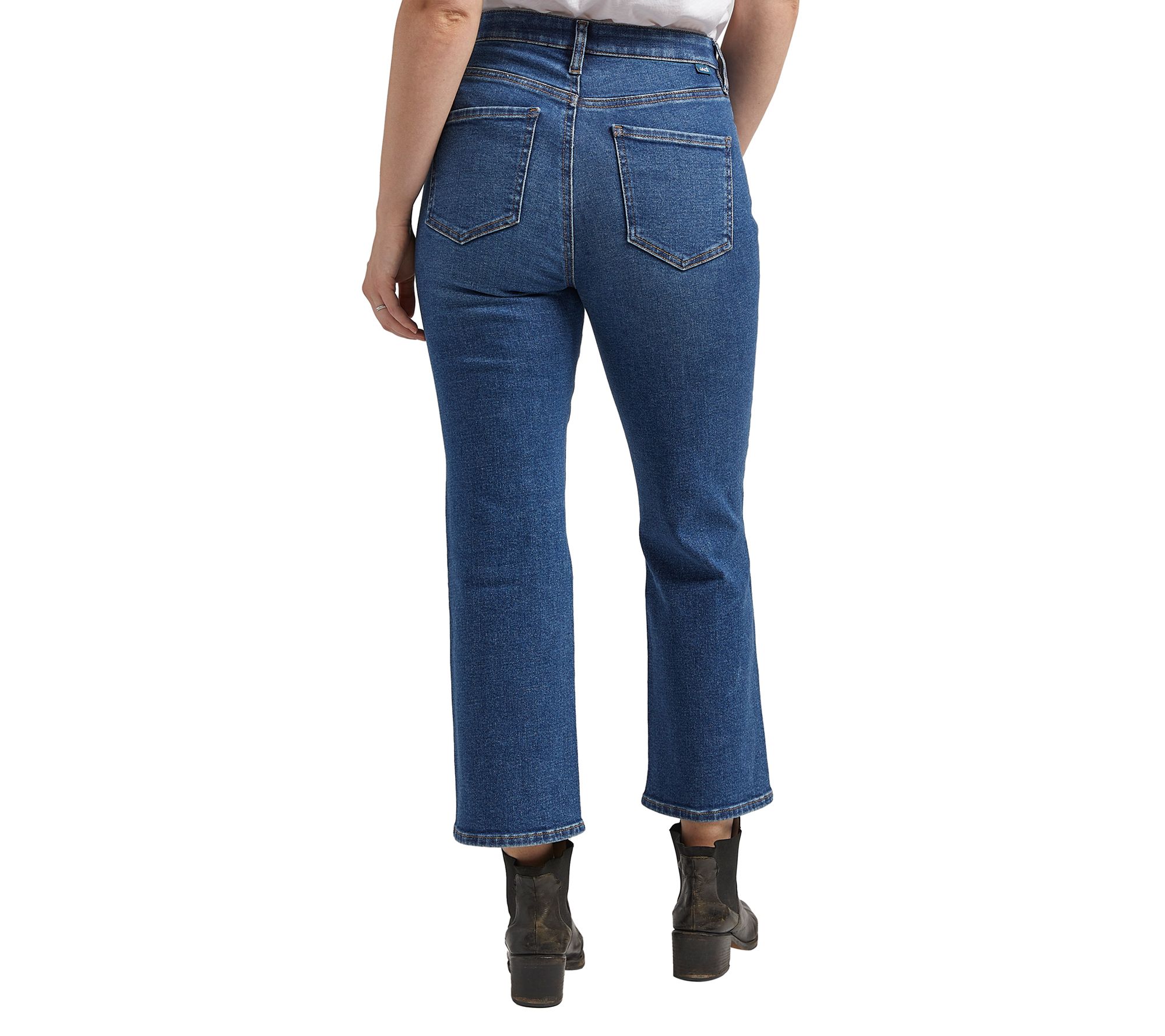 JAG Phoebe High Rise Cropped Bootcut Jeans - Fountain Blue - QVC.com