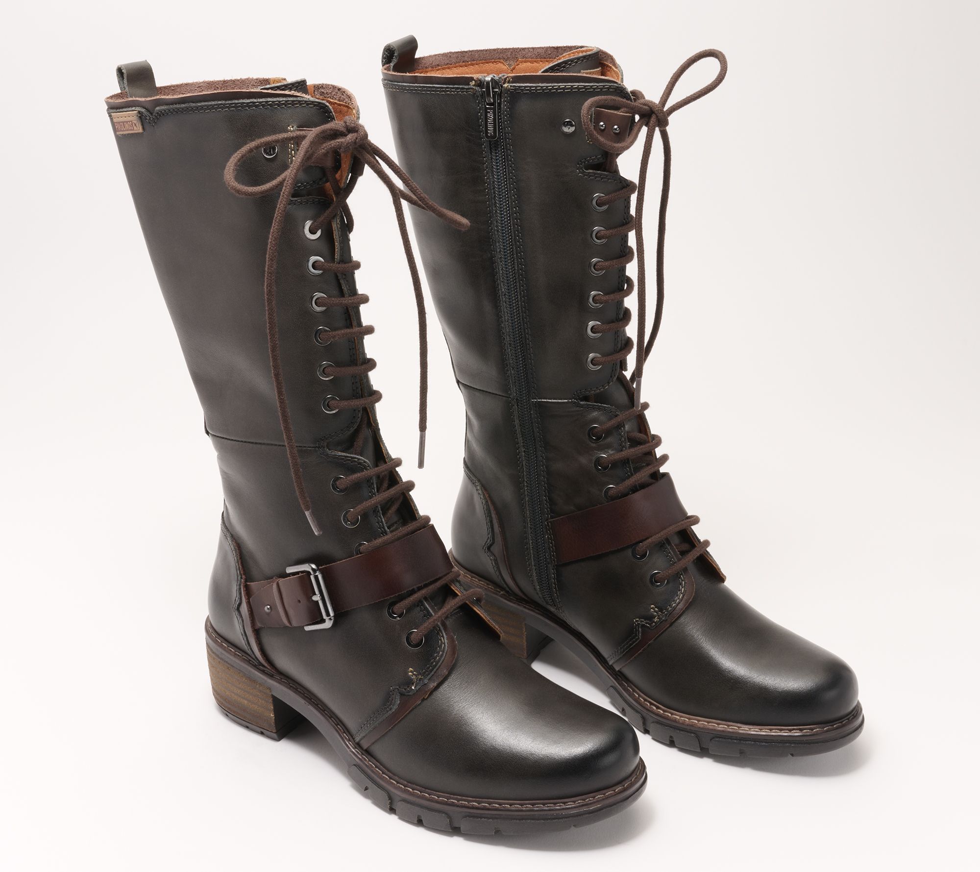 Pikolinos Leather Lace-Up Mid Boots - San Gabriel