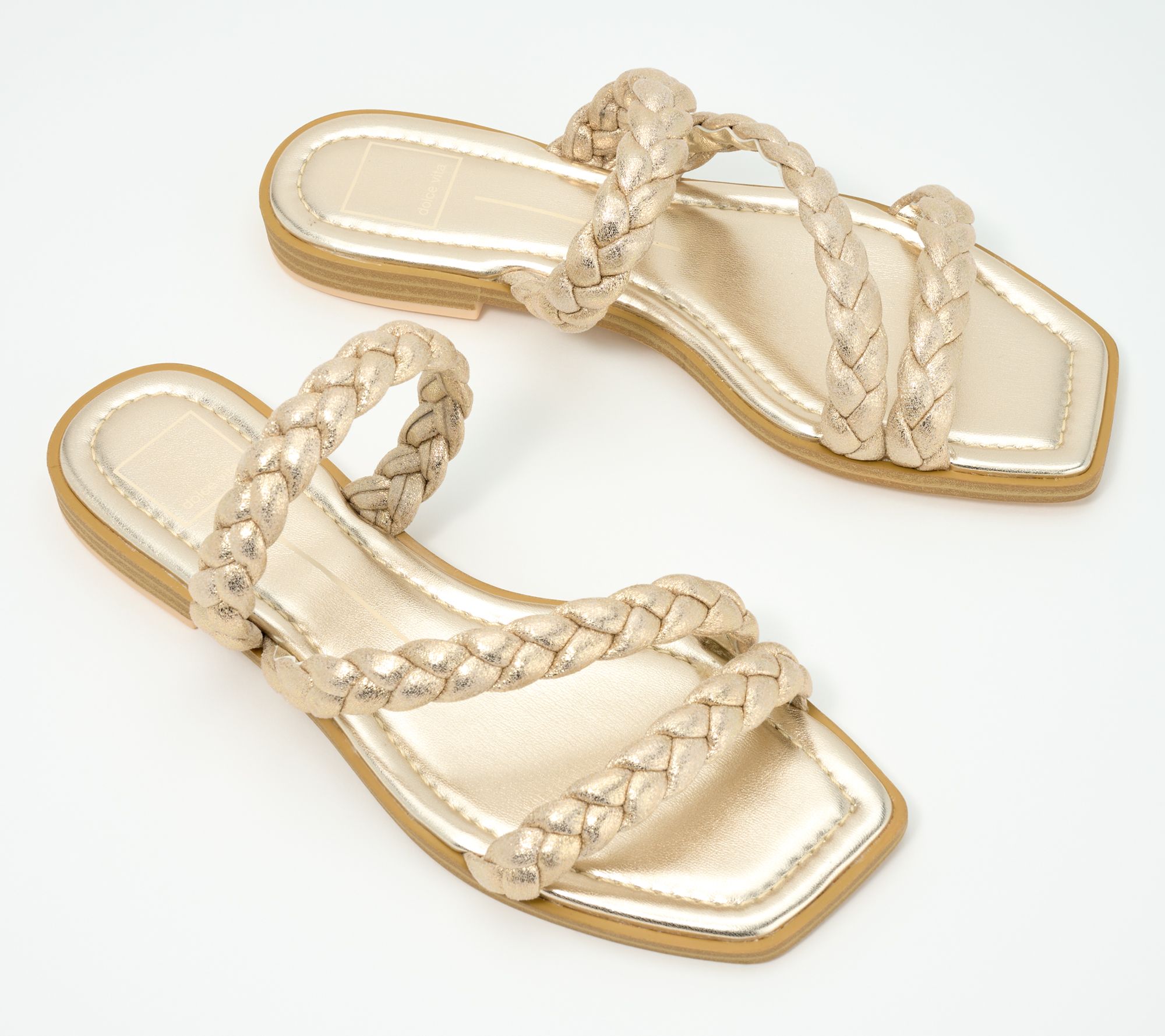 "As Is" Dolce Vita Braided Strap Slide Sandals- Iman