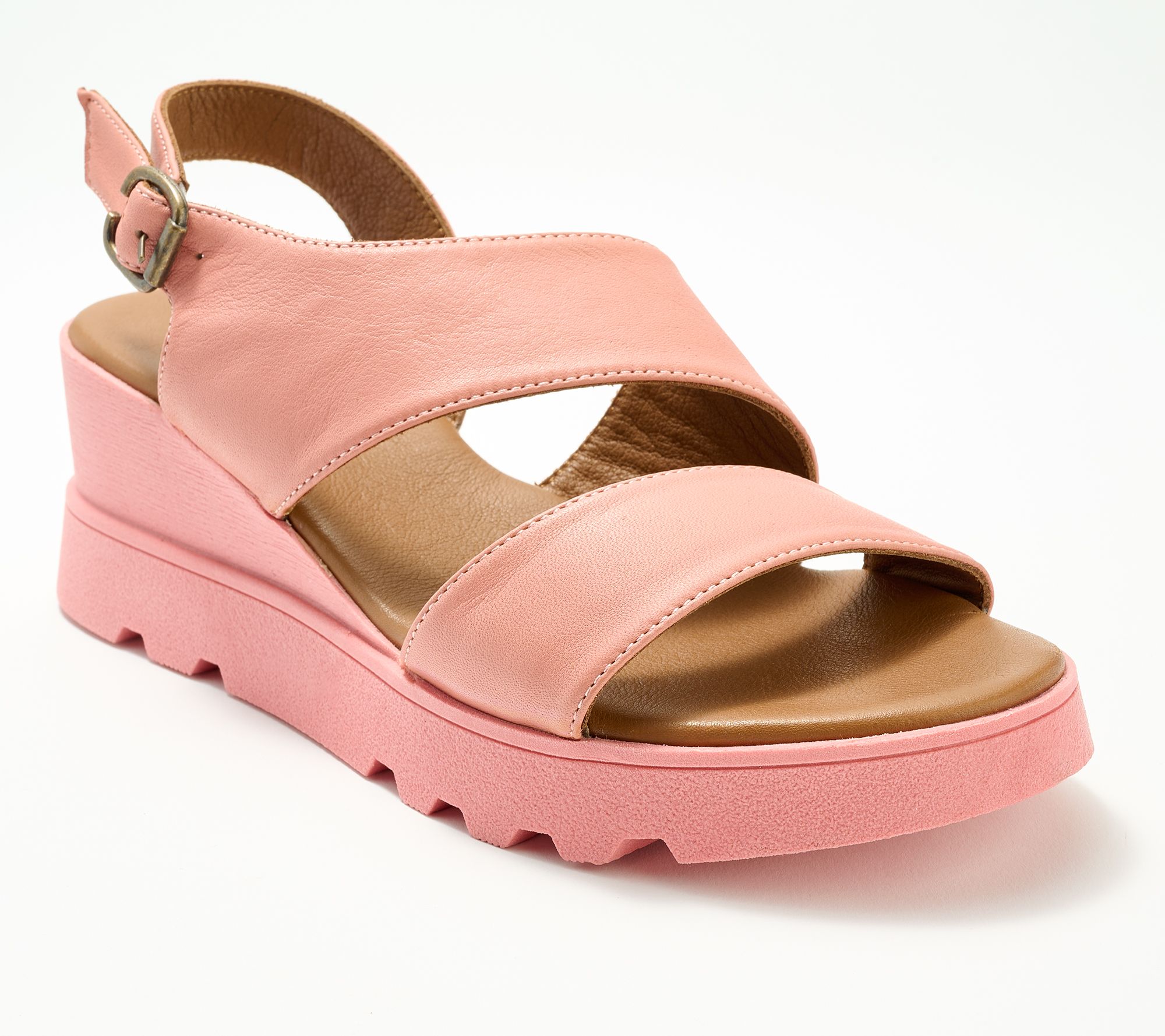 Bueno Leather Wedge Sandals - Gianna
