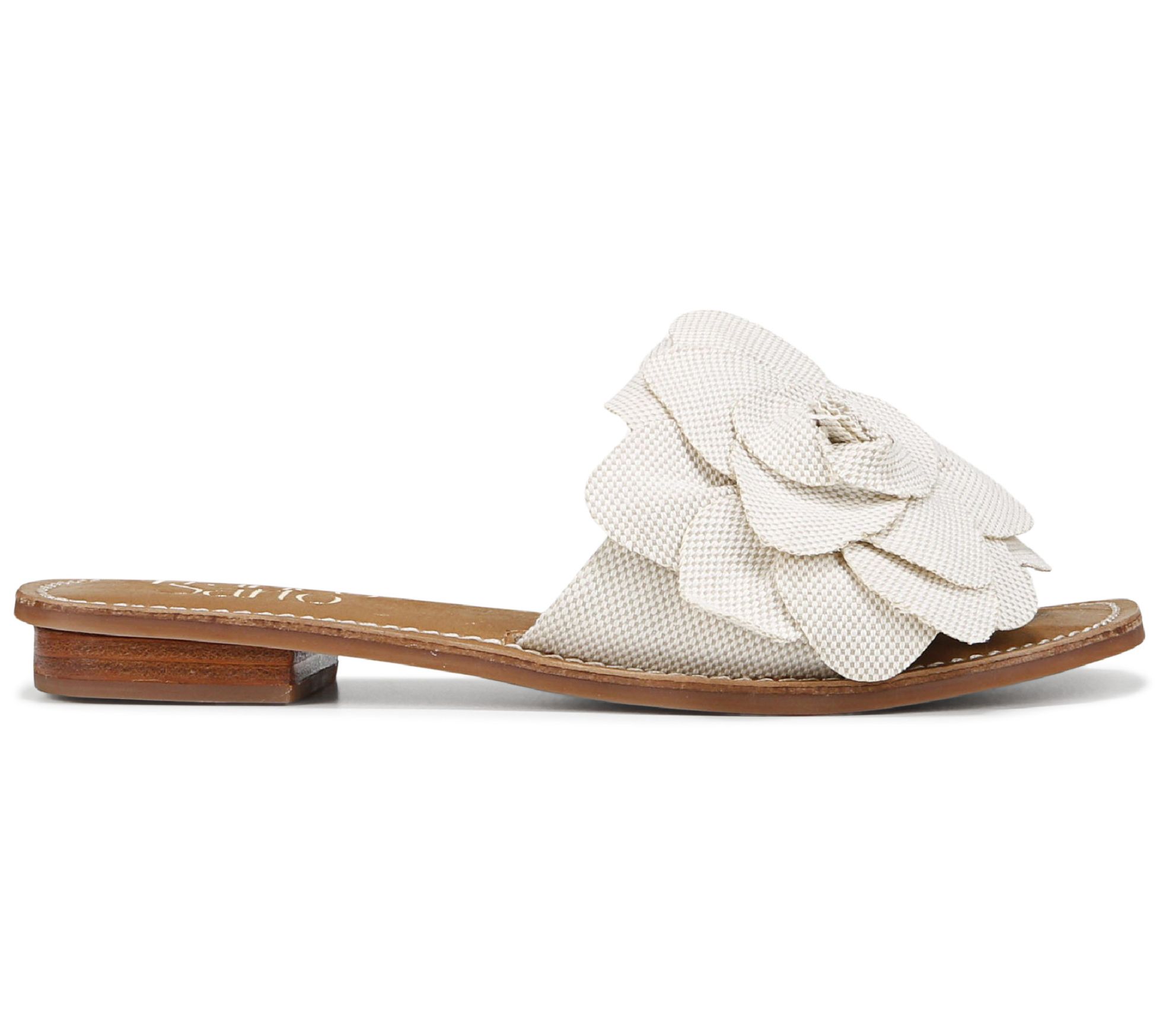 Franco Sarto Flower Detail Slide Sandals - Tina4