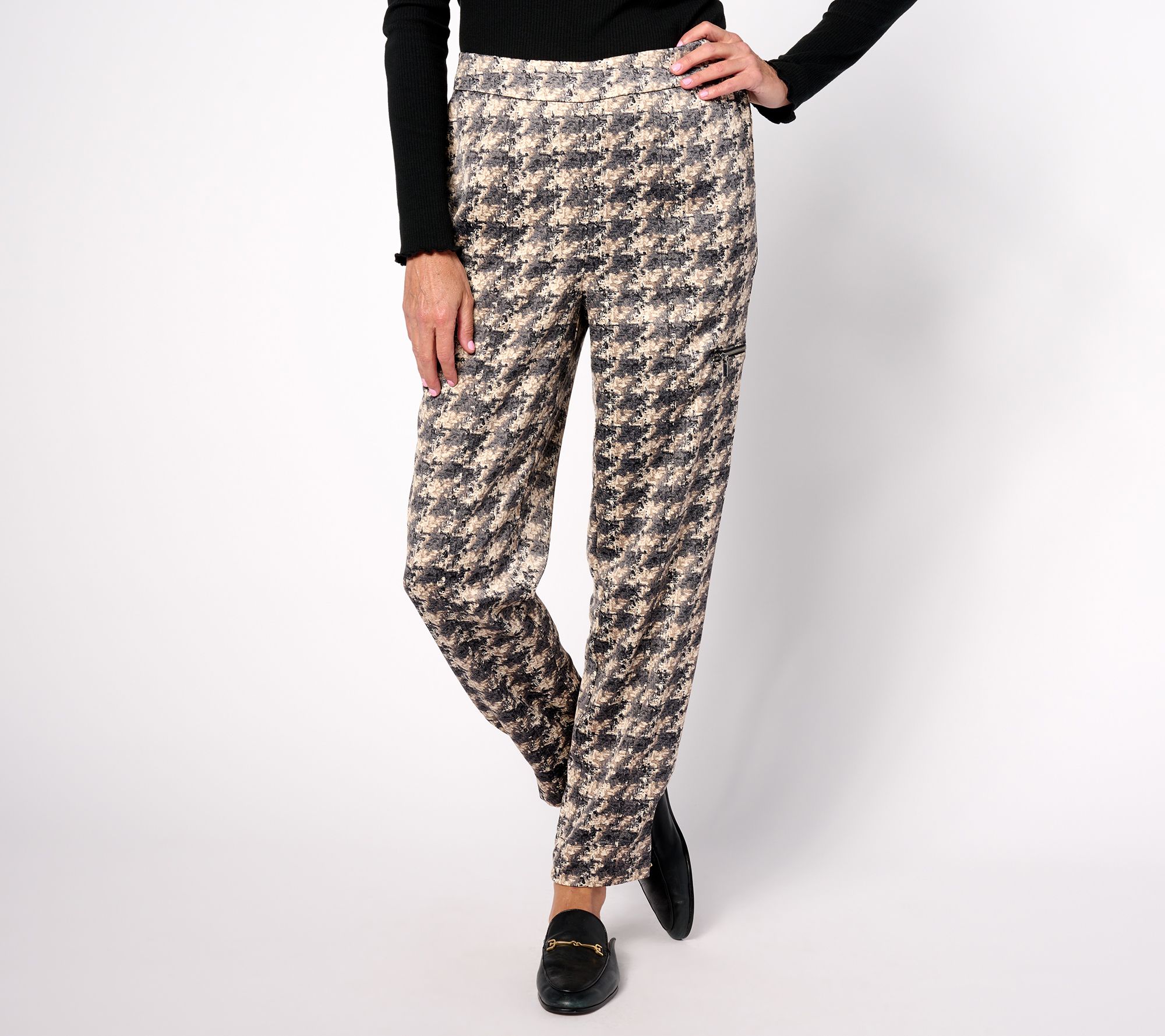"As Is" Isaac Mizrahi Live! Regular Stretch Sateen Sleek Cargo Pants