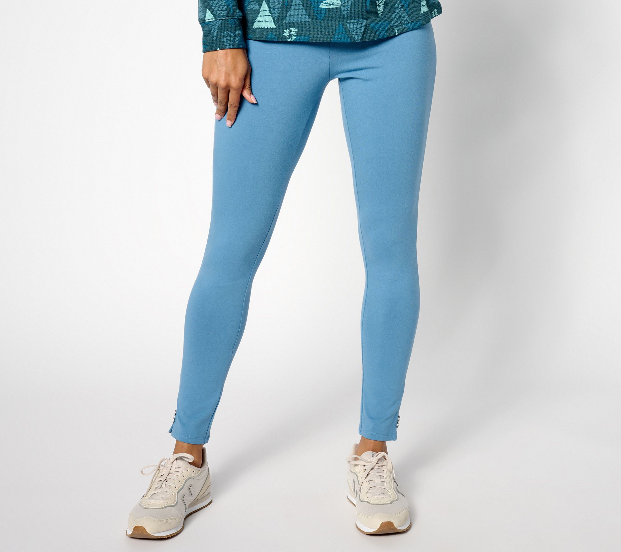 "As Is" Denim & Co. Regular Active Duo Stretch Slim Leg Pant