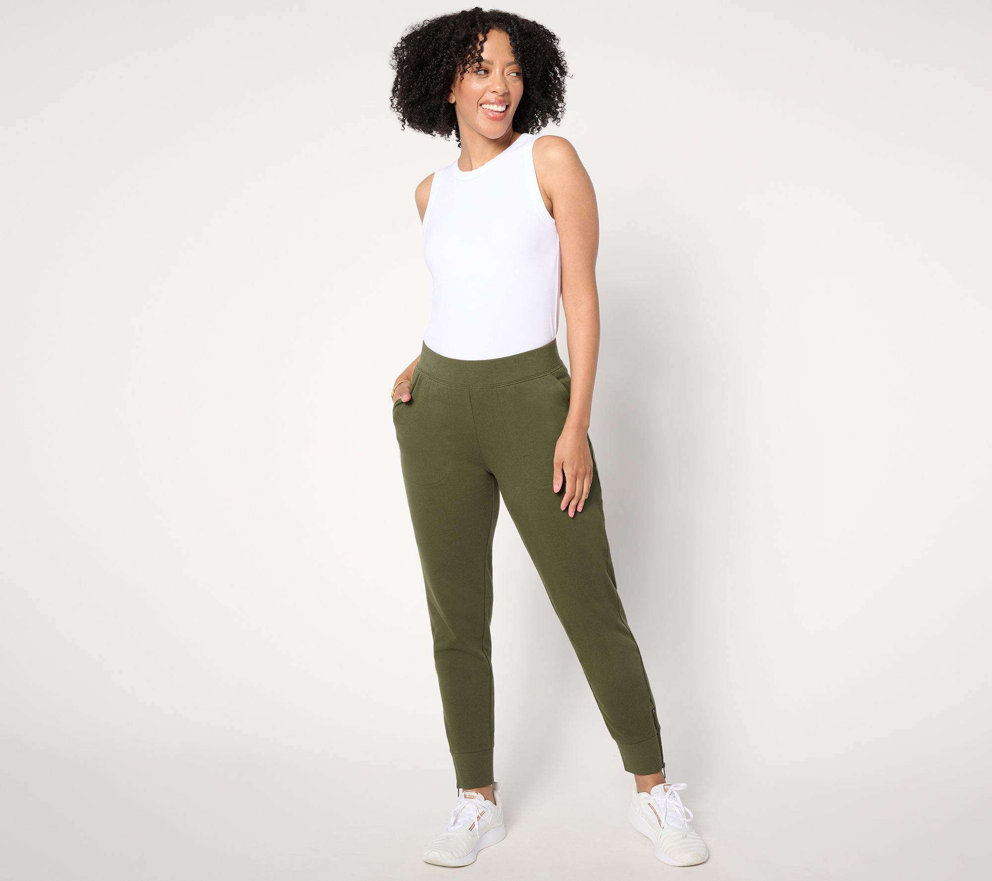 Denim & Co. Active Regular French Terry Jogger - QVC.com