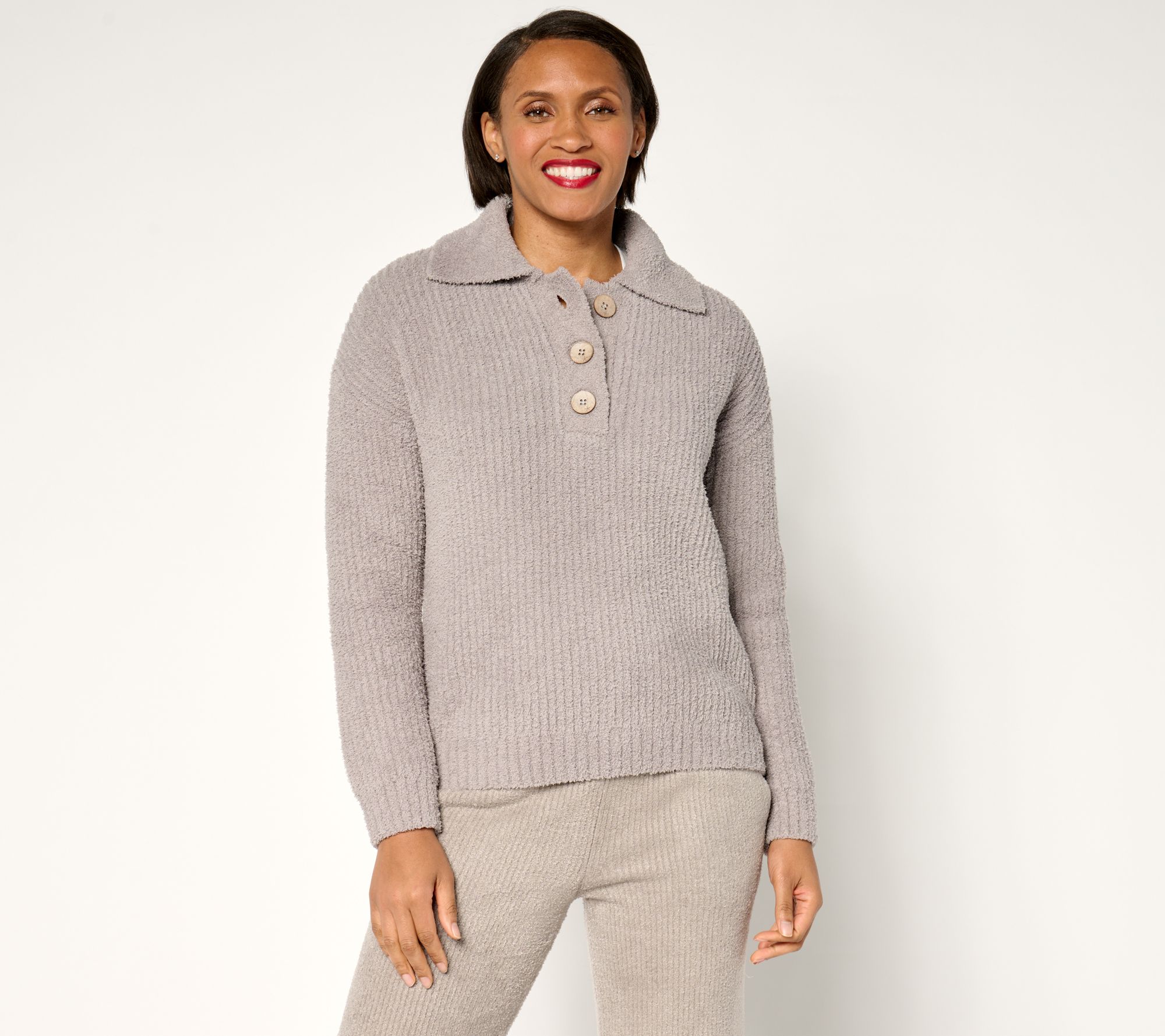 Barefoot Dreams CozyChic Rib Collared Pullover