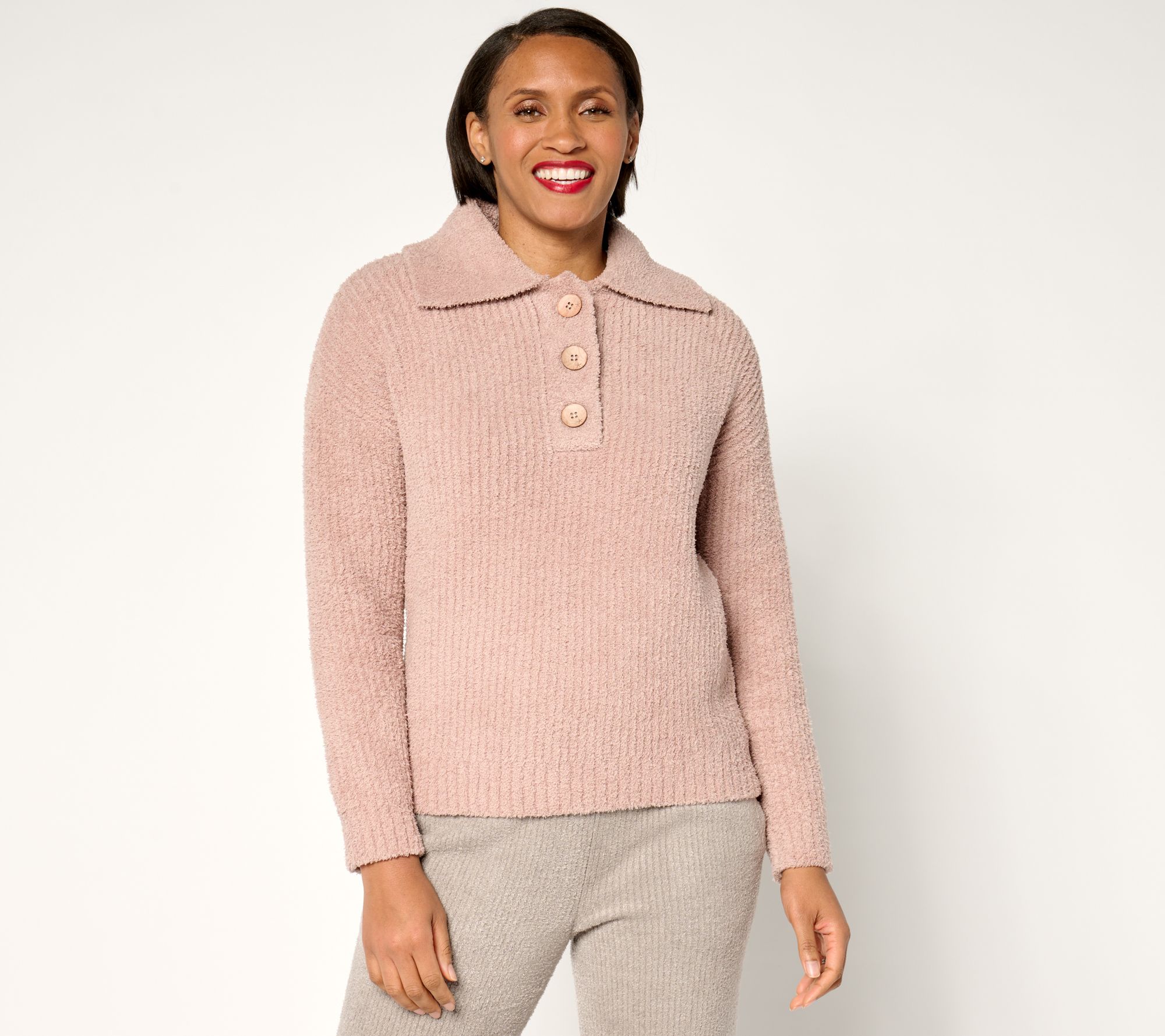 Barefoot Dreams CozyChic Rib Collared Pullover