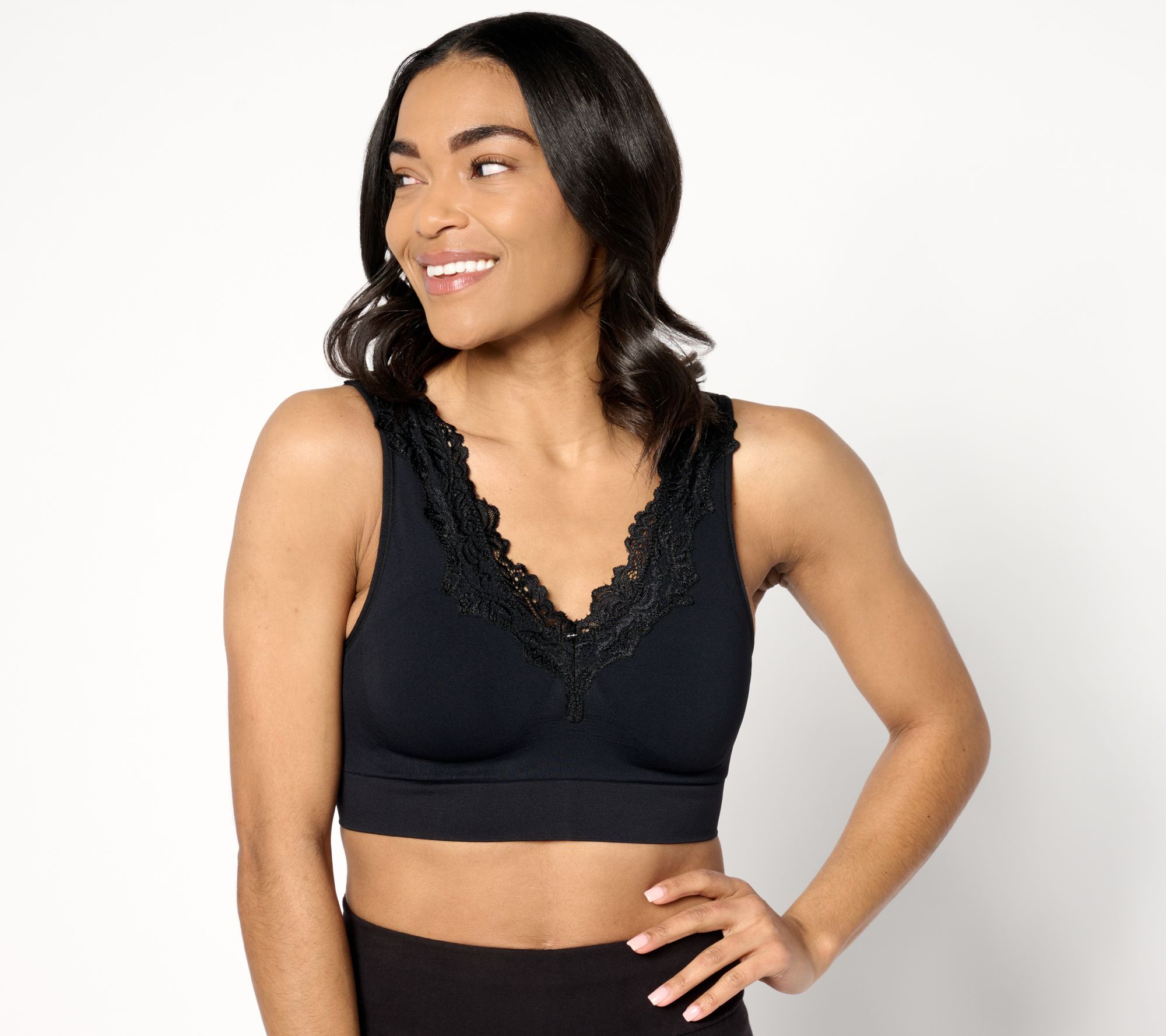 "As Is" Breezies Touch of Lace Seamless Wirefree Bra