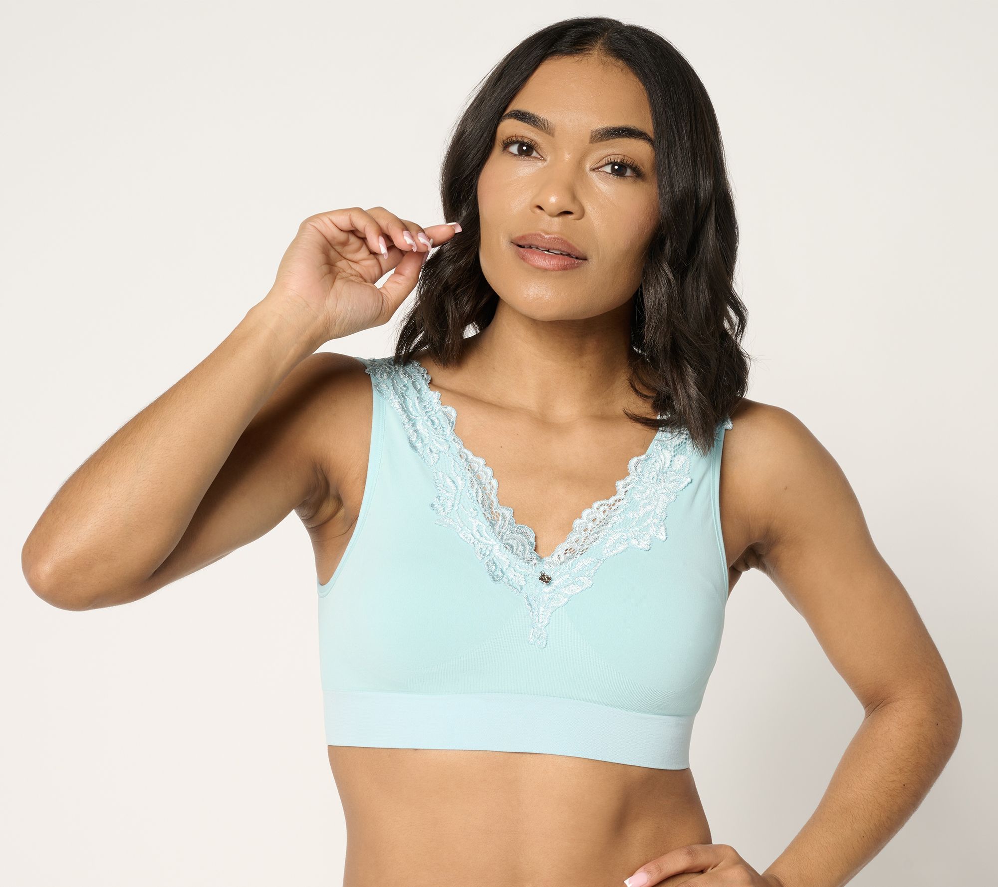 "As Is" Breezies Touch of Lace Seamless Wirefree Bra