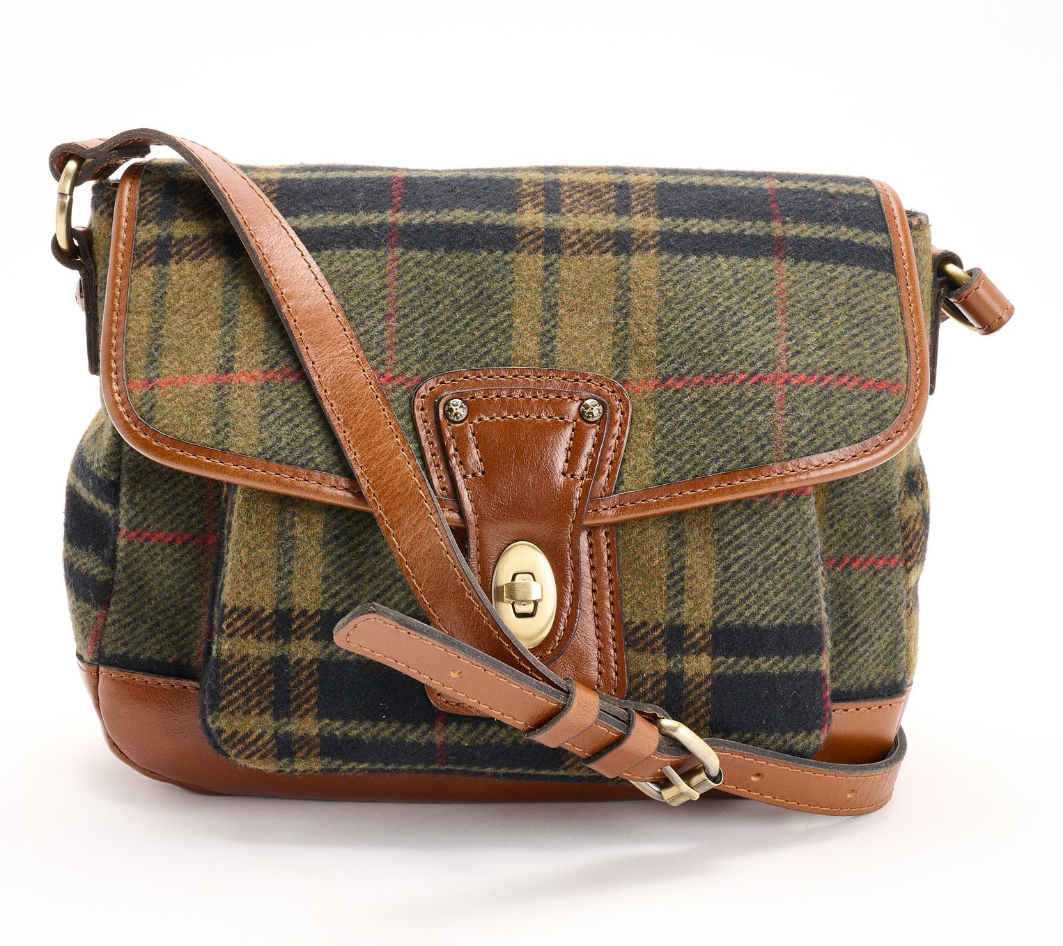 Patricia Nash Jackson Tartan Wool Turnlock Crossbody