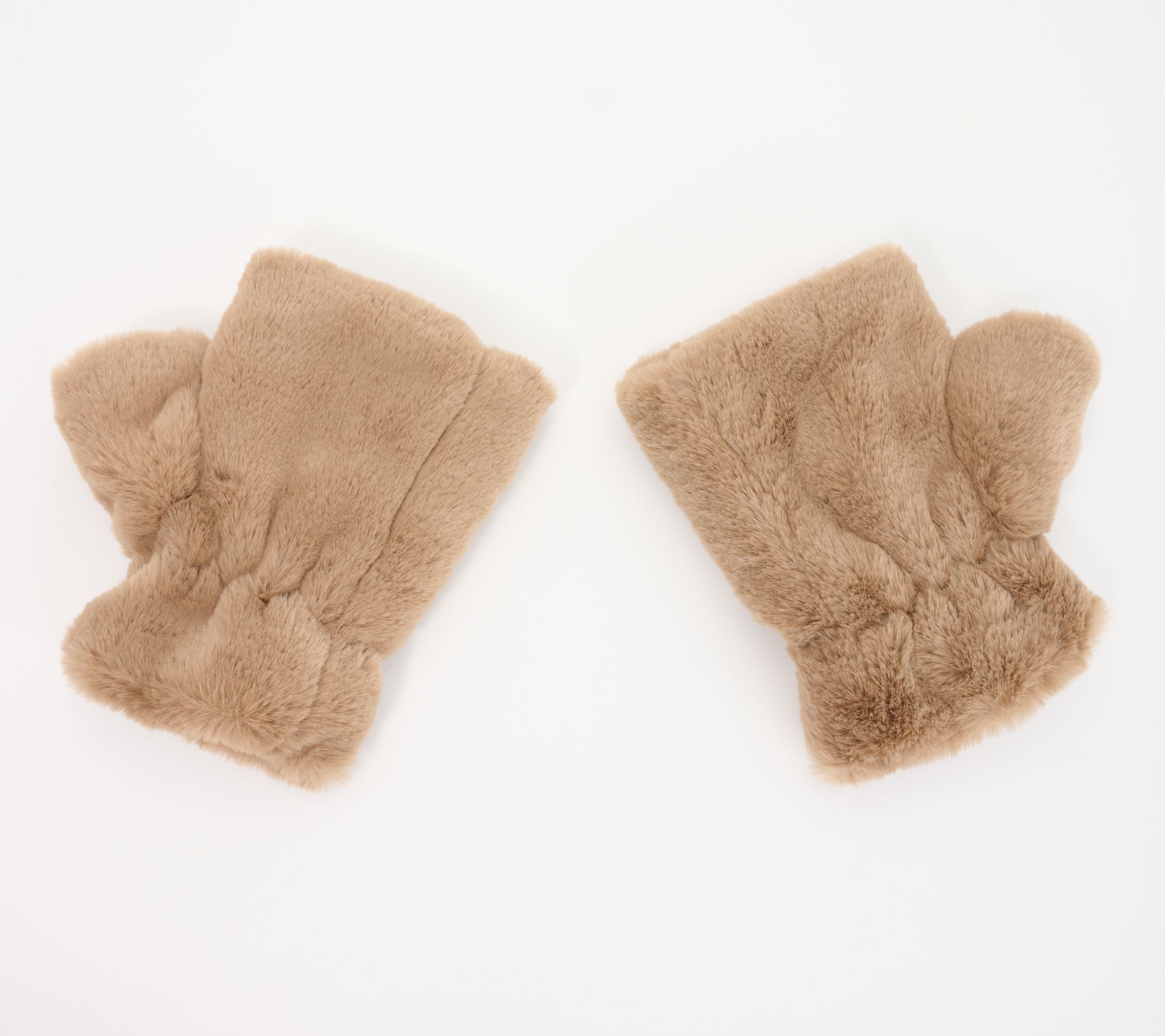 As Is Amiee Lynn Accessories Faux Fur Finger-Less Gloves