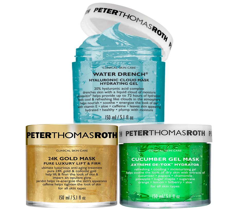 Peter Thomas Roth Water Drench, Cucumber Gel, Gold Mask Trio - QVC.com