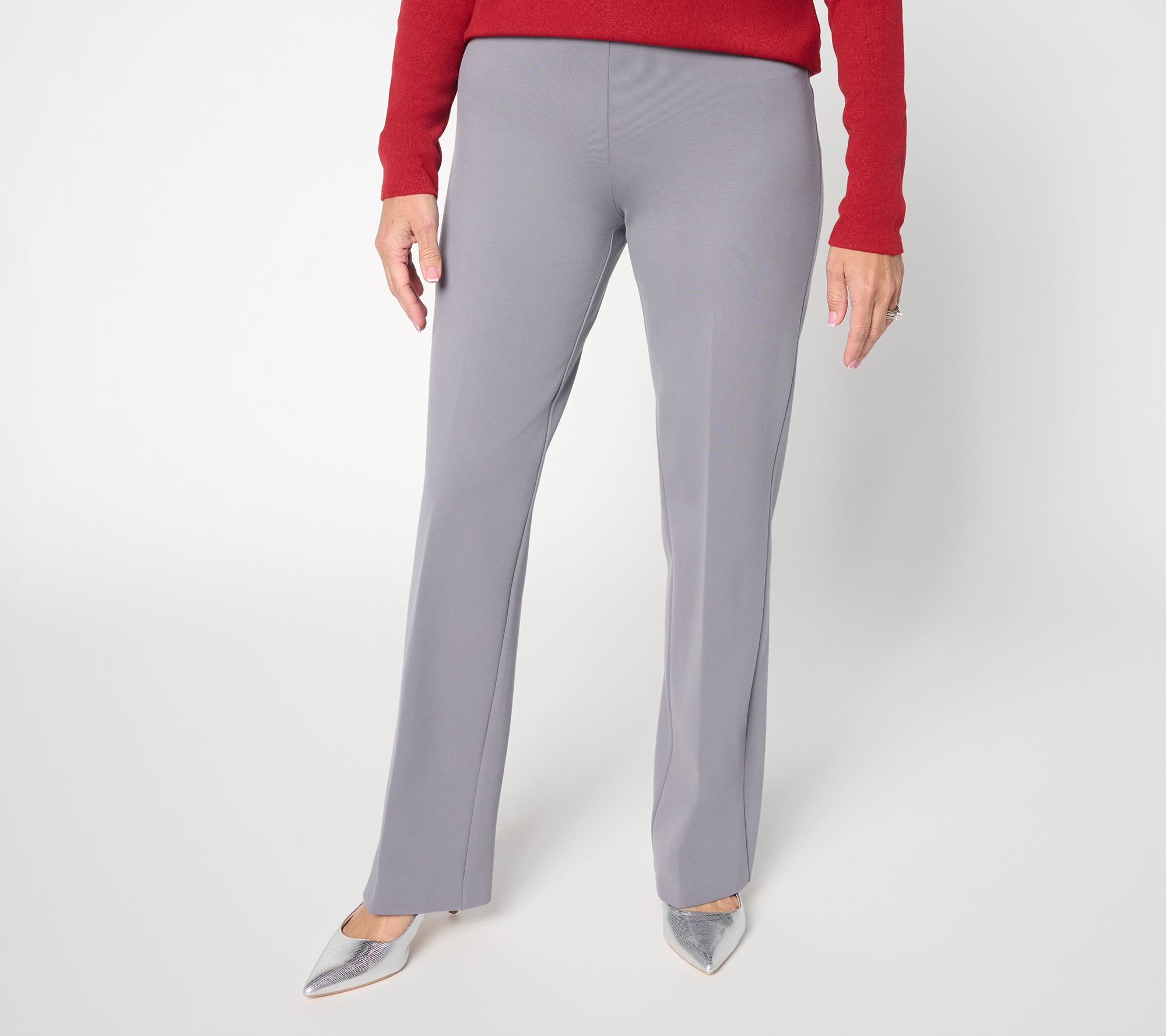 Dennis Basso Regular Ponte Knit Boot Cut Pants